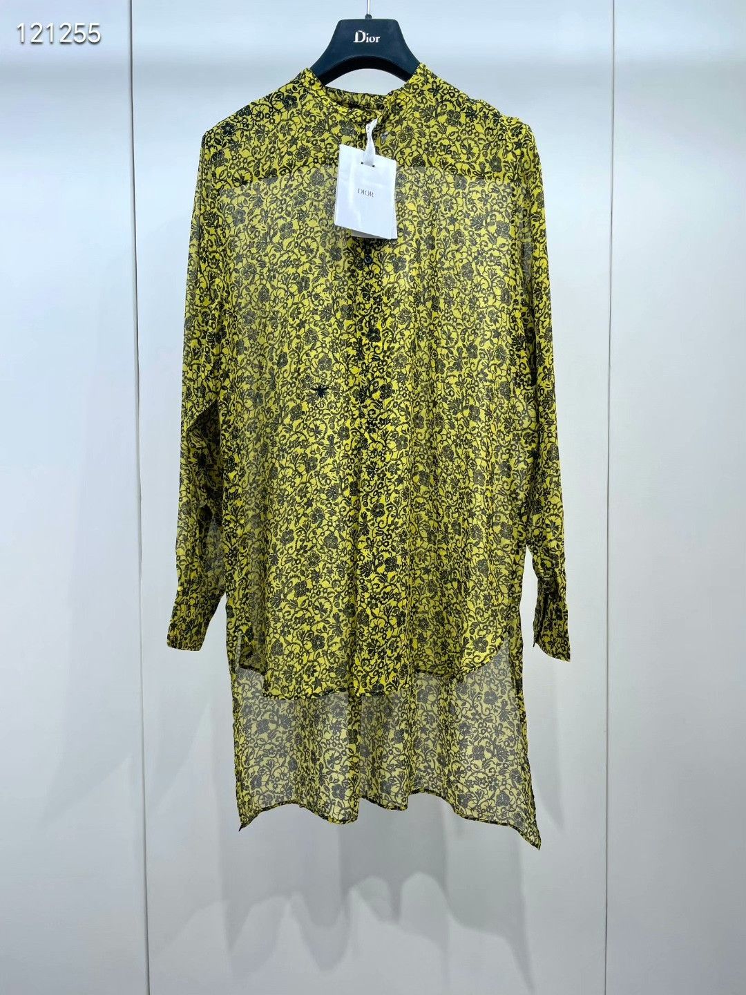 Dior Dior Long Silk Shirt Size XXS / US 00 / IT 34 - 1 Thumbnail