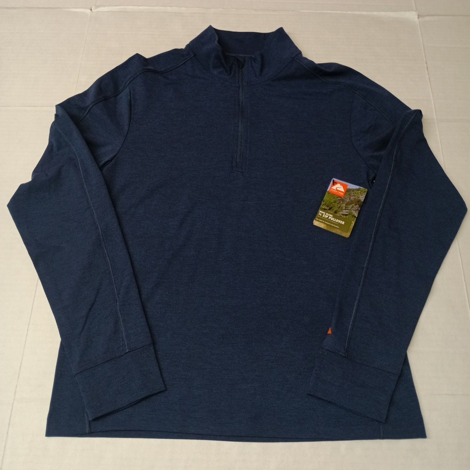 Other Ozark Trail Mens Quarter Zip Pullover Size S Blue Wool Blend Size US S / EU 44-46 / 1 - 1 Thumbnail