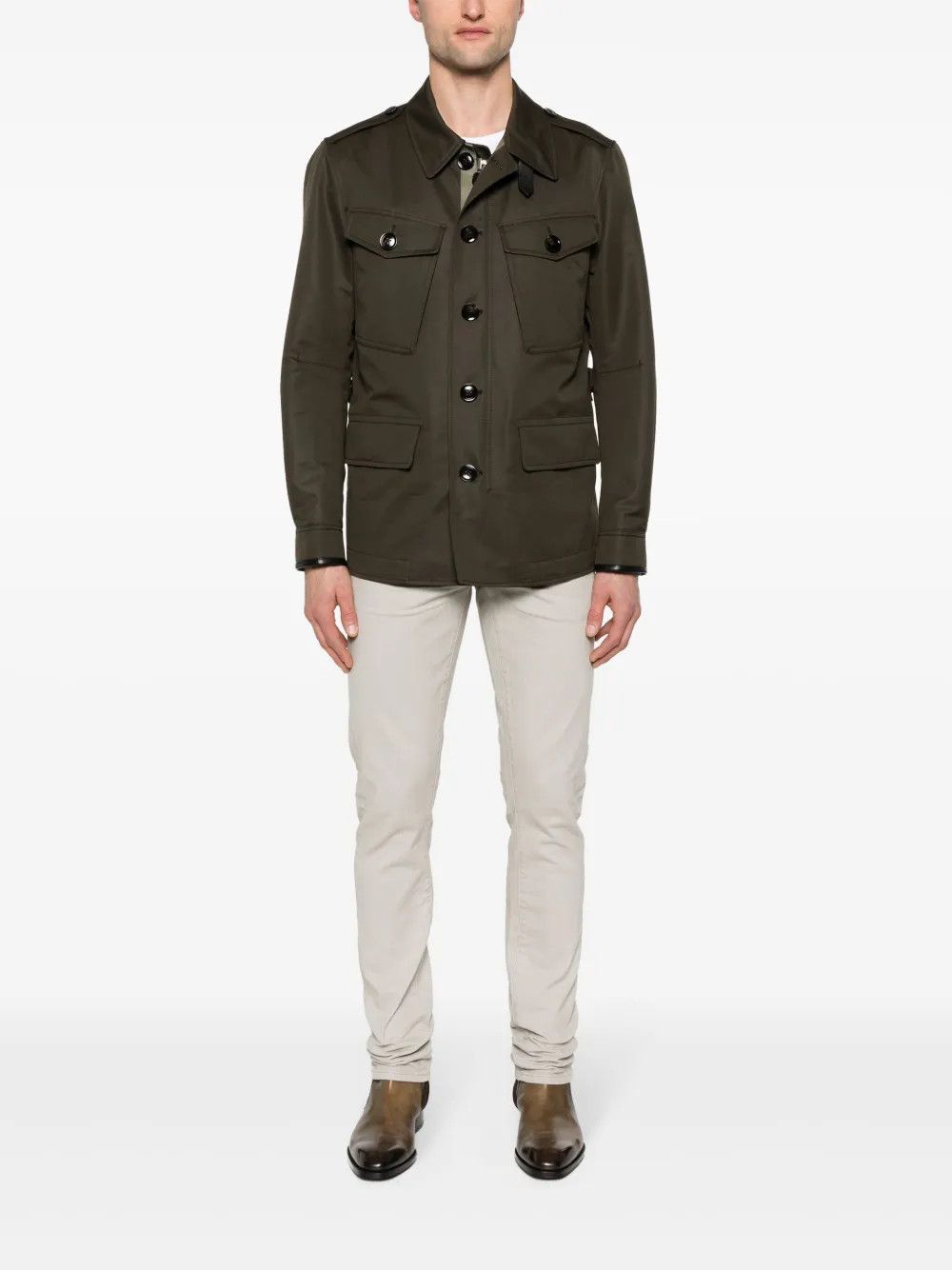 Tom Ford o1y0425 Jacket in Olive Green Size US XL / EU 56 / 4 - 5 Thumbnail