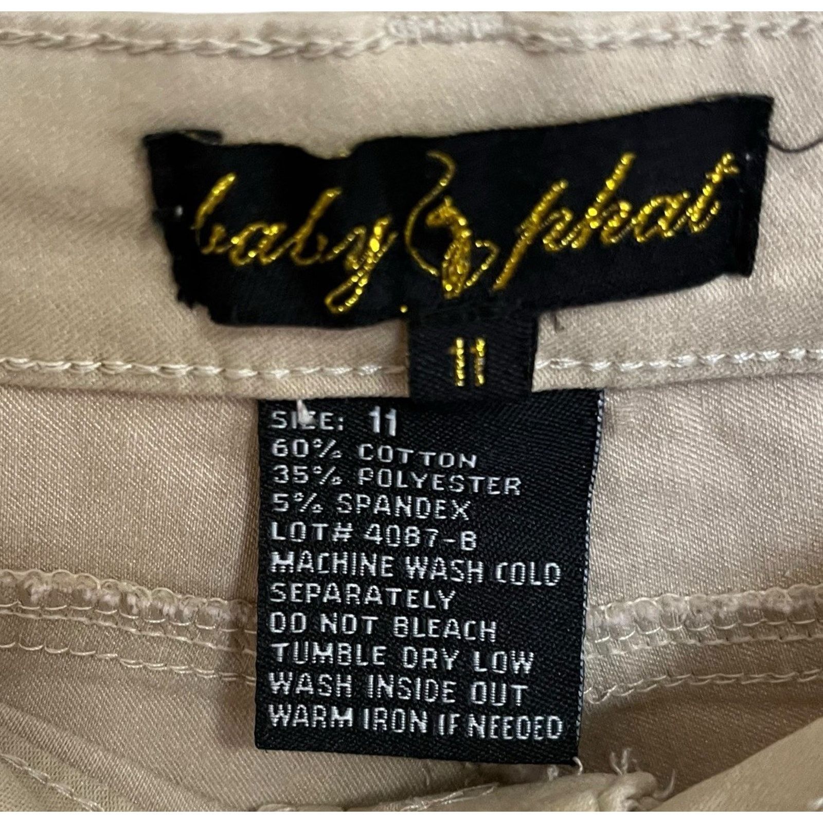 Vintage Baby Phat | Vintage Y2K Khaki Stretch Bermuda Shorts Size 29" - 3 Thumbnail