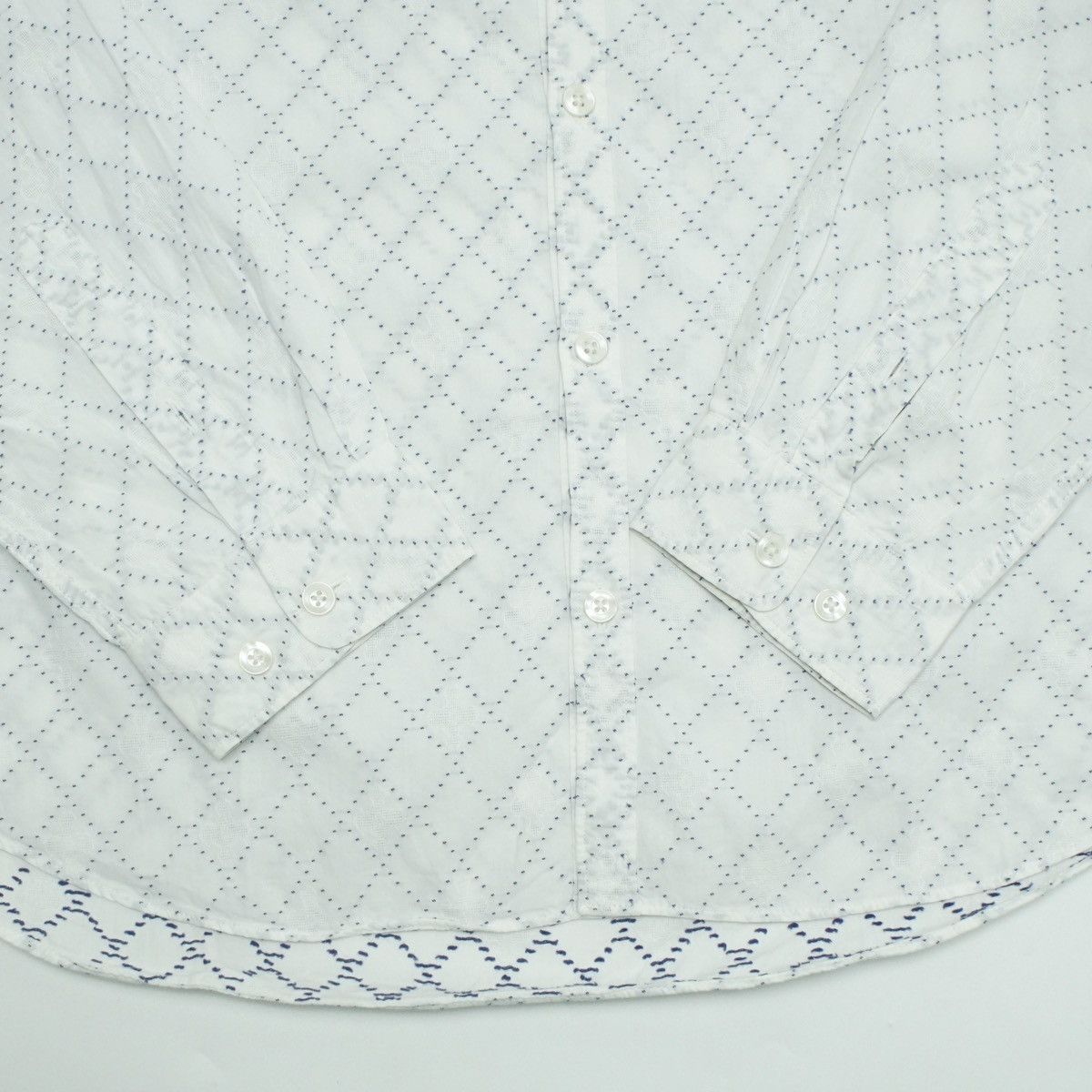 Takeo Kikuchi *NoTariff Takeo Kikuchi Stitch Pattern LS Shirt Size US L / EU 52-54 / 3 - 5 Thumbnail