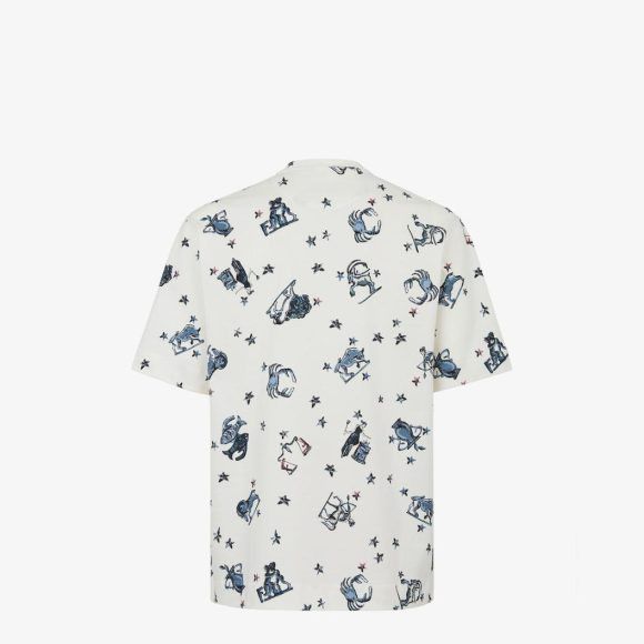 Fendi o1loc1c0824 T-Shirt in White Size US M / EU 48-50 / 2 - 2 Thumbnail