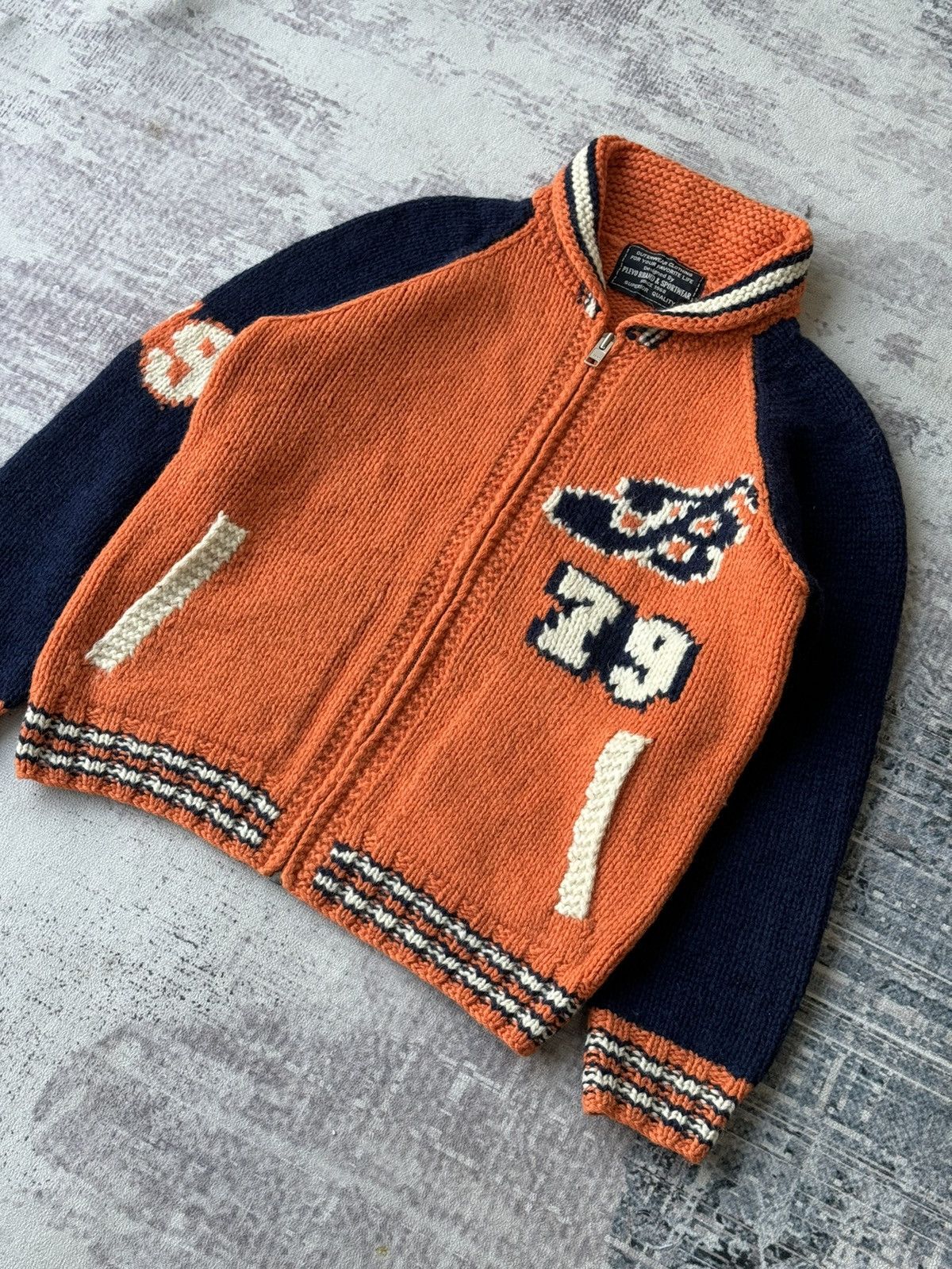 Japanese Brand Vintage Plevo Knit Zipper Baseball Jacket Size US M / EU 48-50 / 2 - 2 Thumbnail