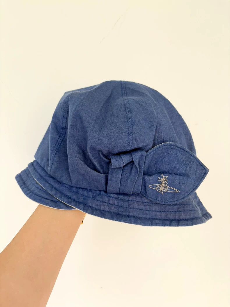 Vivienne Westwood Vivienne Westwood Used denim blue Saturn embroidered bowbo Size ONE SIZE - 2 Thumbnail