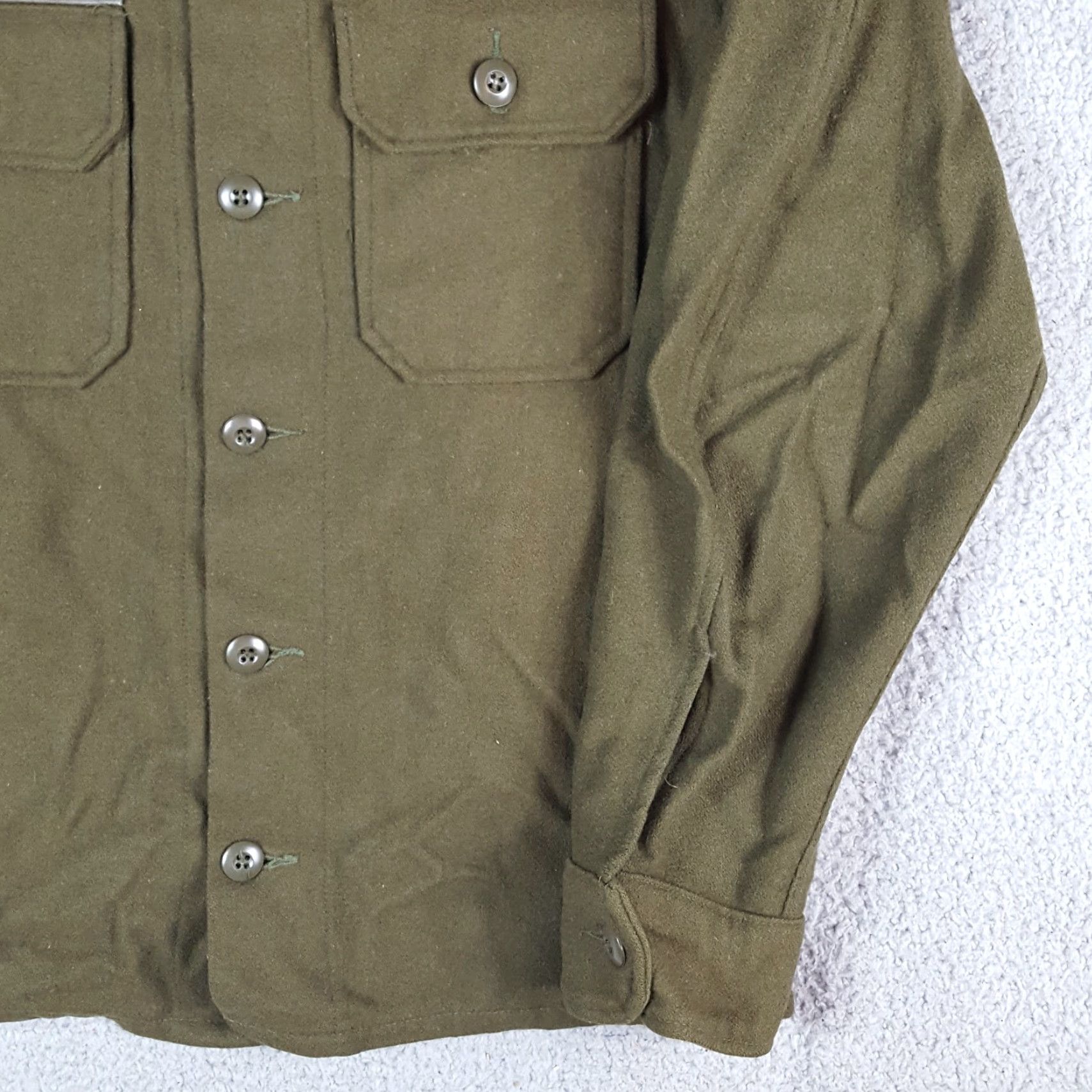 Vintage VINTAGE US Army OG-108 Wool Men's Size M Military Button Up Shirt Field Jacket Size US M / EU 48-50 / 2 - 3 Thumbnail