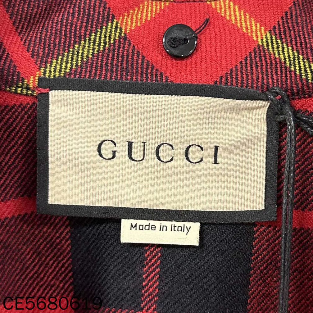 Gucci GUCCI Red Black Checkered Double G Shirt 38 Size XS / US 0-2 / IT 36-38 - 4 Thumbnail