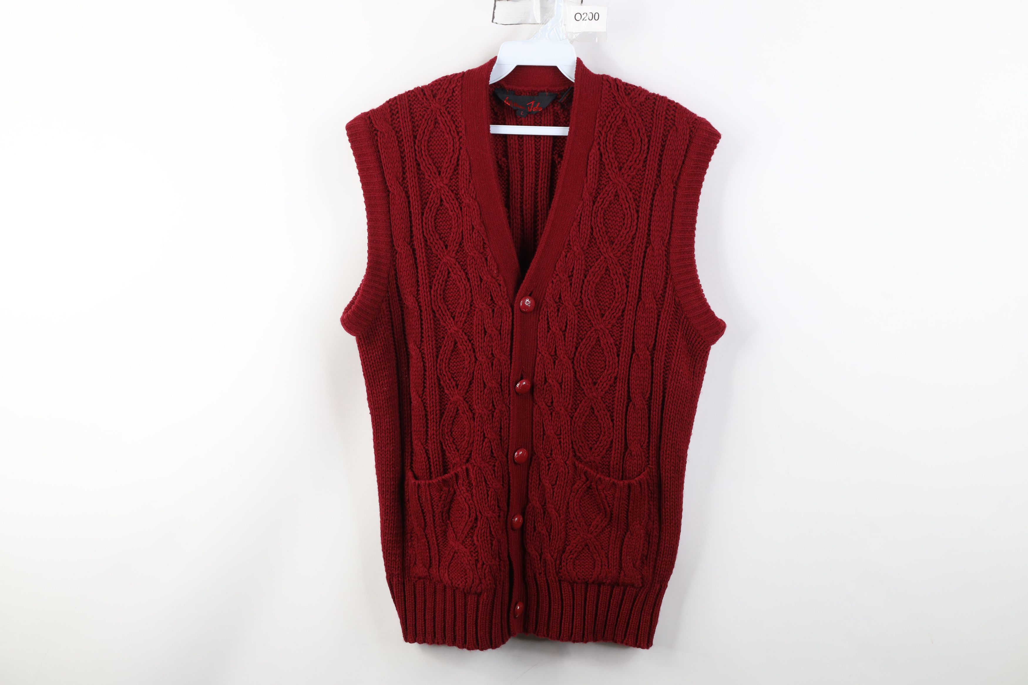 Vintage Vintage 70s Streetwear Knit Fisherman Cardigan Sweater Vest Size US L / EU 52-54 / 3 - 1 Thumbnail