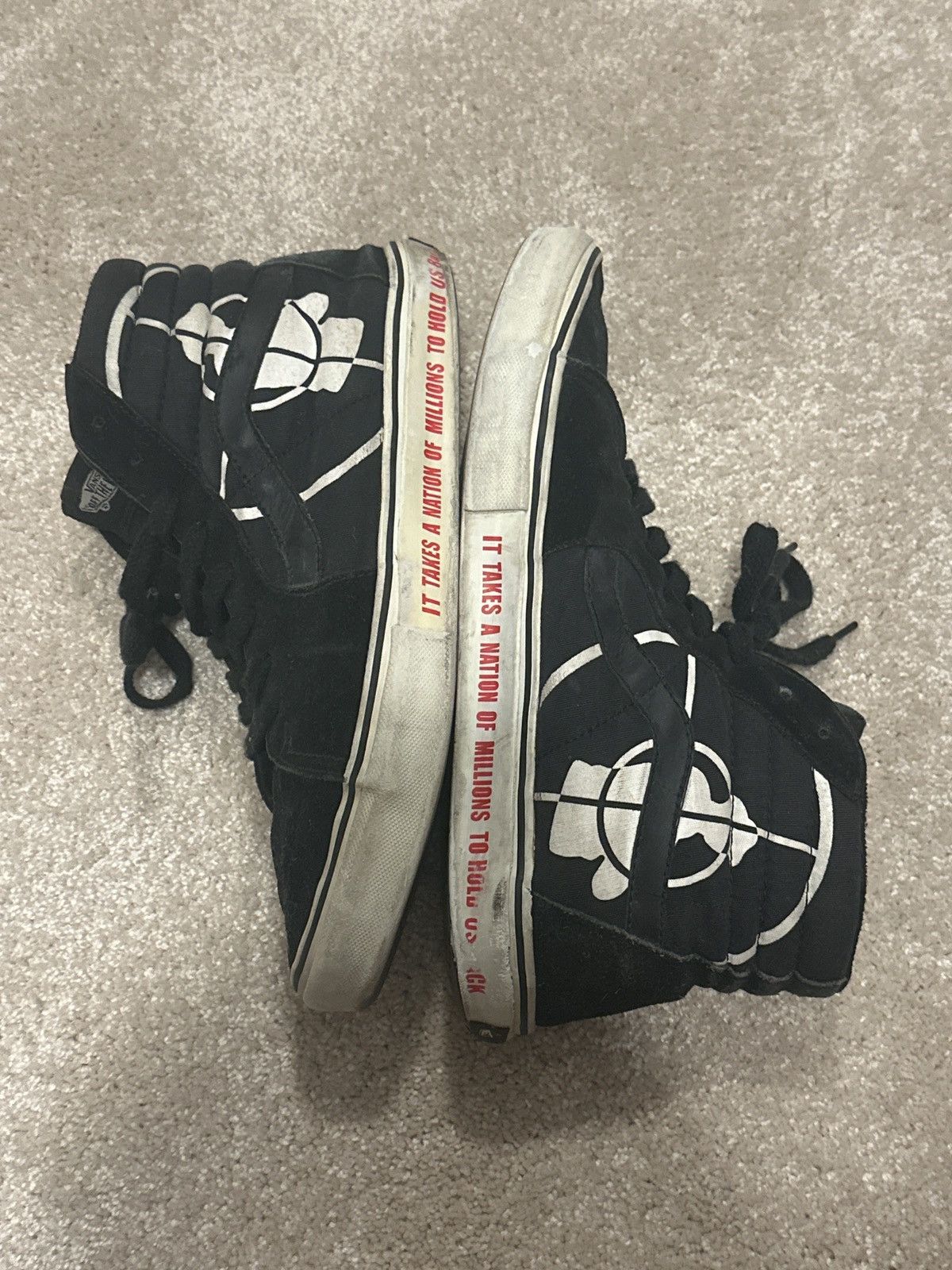 Supreme × Vans Vans x Supreme x Public Enemy Sk8-Hi Black White Size US 10.5 / EU 43-44 - 1 Thumbnail