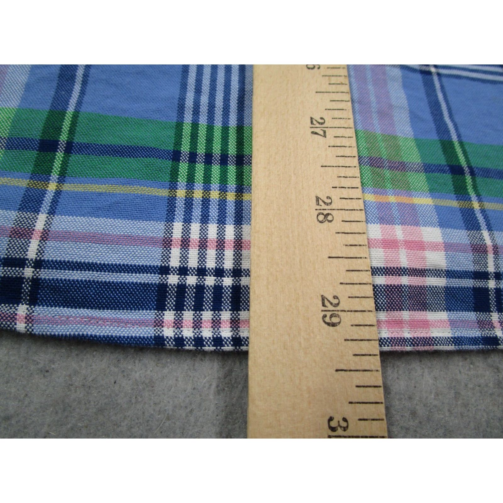 Ralph Lauren Ralph Lauren Shirt Mens M Blue Plaid Classic Fit Button-Down Long Sleeve Embroidered Polo Pony Cuff Hem Vintage? No Tag? (omit) Size US M / EU 48-50 / 2 - 7 Thumbnail