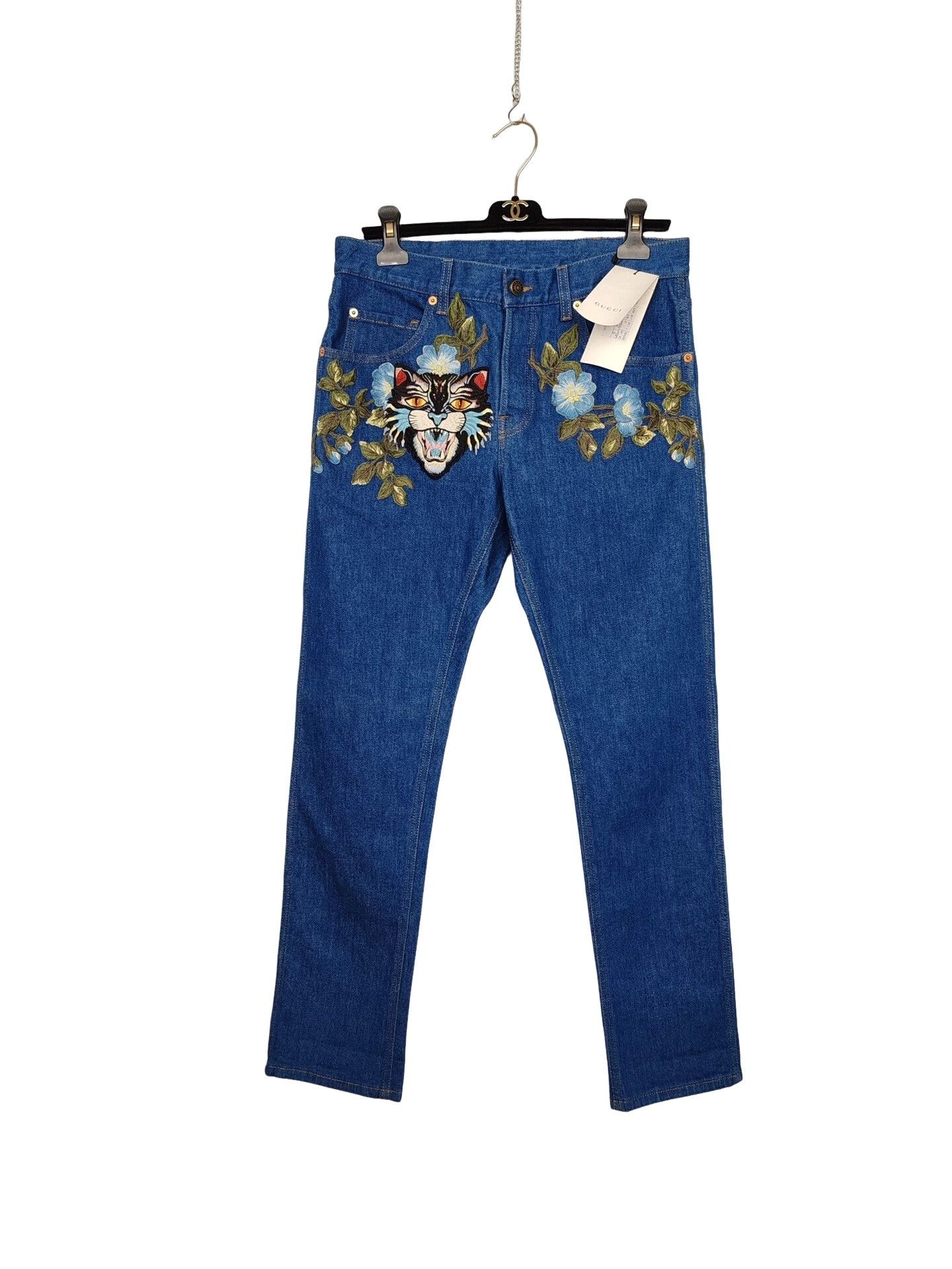 Gucci Gucci Cat Embroidery Denim Jeans Size 32 Size US 32 / EU 48 - 1 Thumbnail