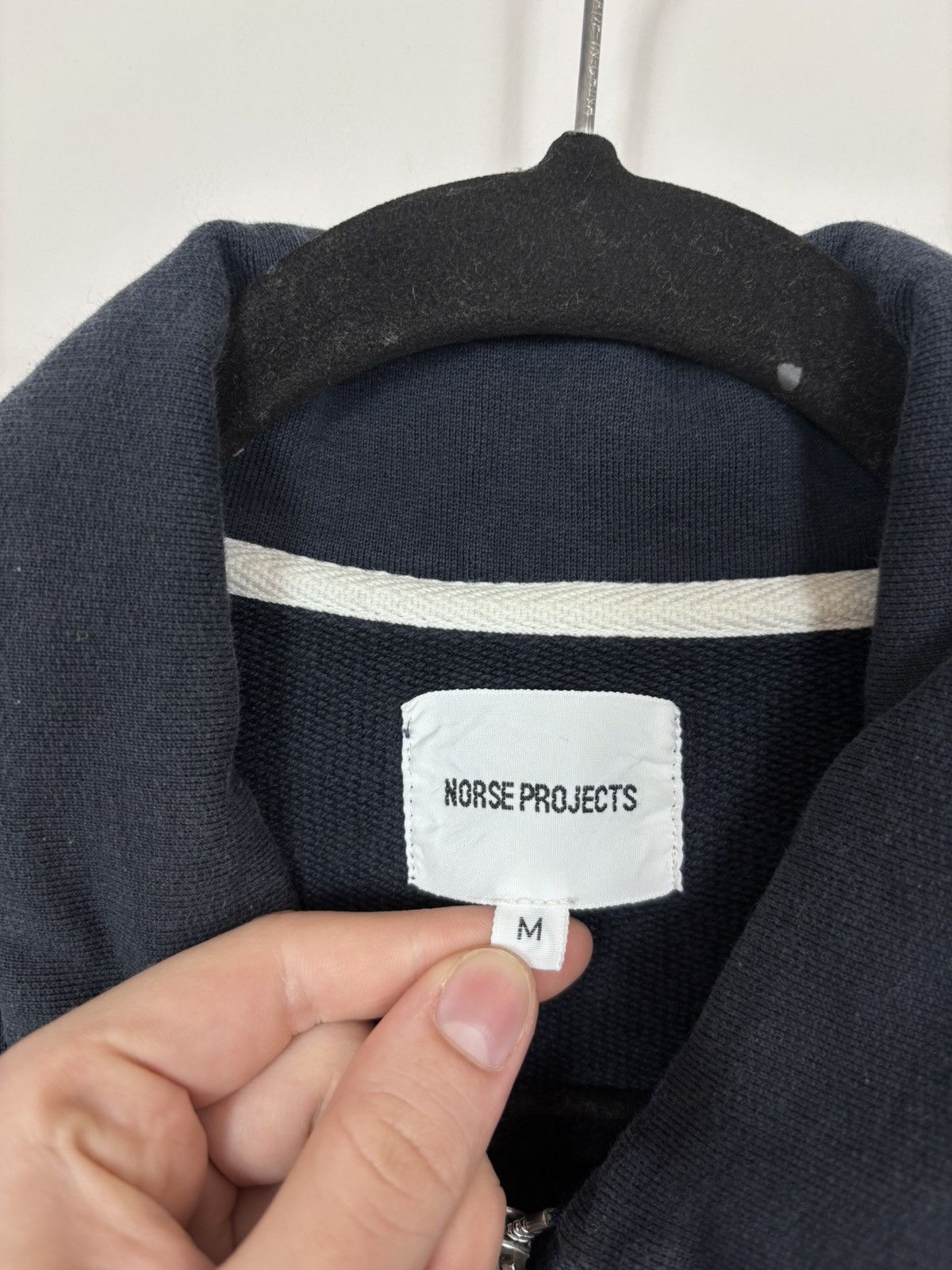Norse Projects Norse Projects Men’s Magne Half Zip Compact Navy Sweatshirt Size US M / EU 48-50 / 2 - 9 Thumbnail