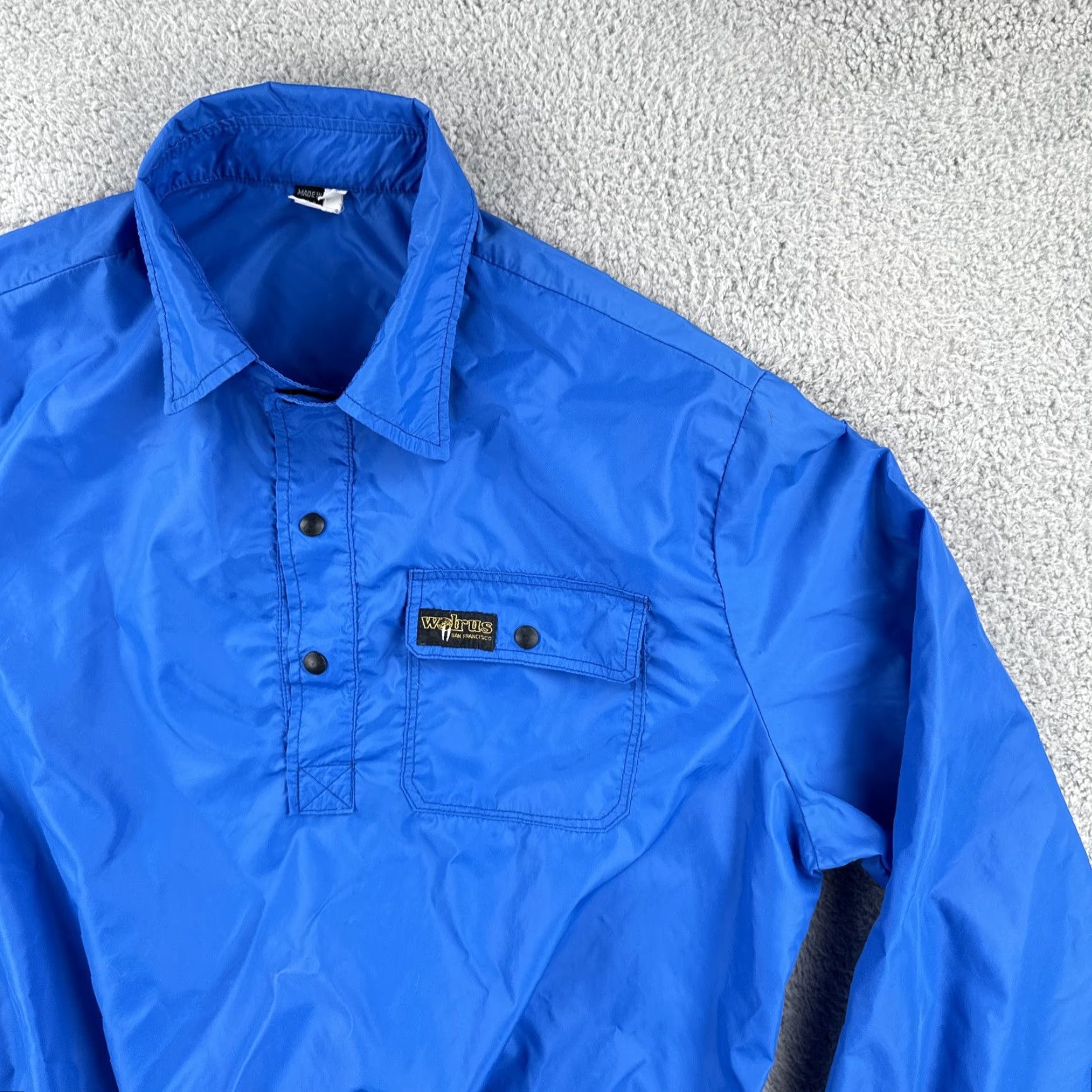 Vintage VINTAGE Walrus San Francisco Windbreaker Shirt XL Blue 1990s Made In USA Mens Size US XL / EU 56 / 4 - 5 Thumbnail