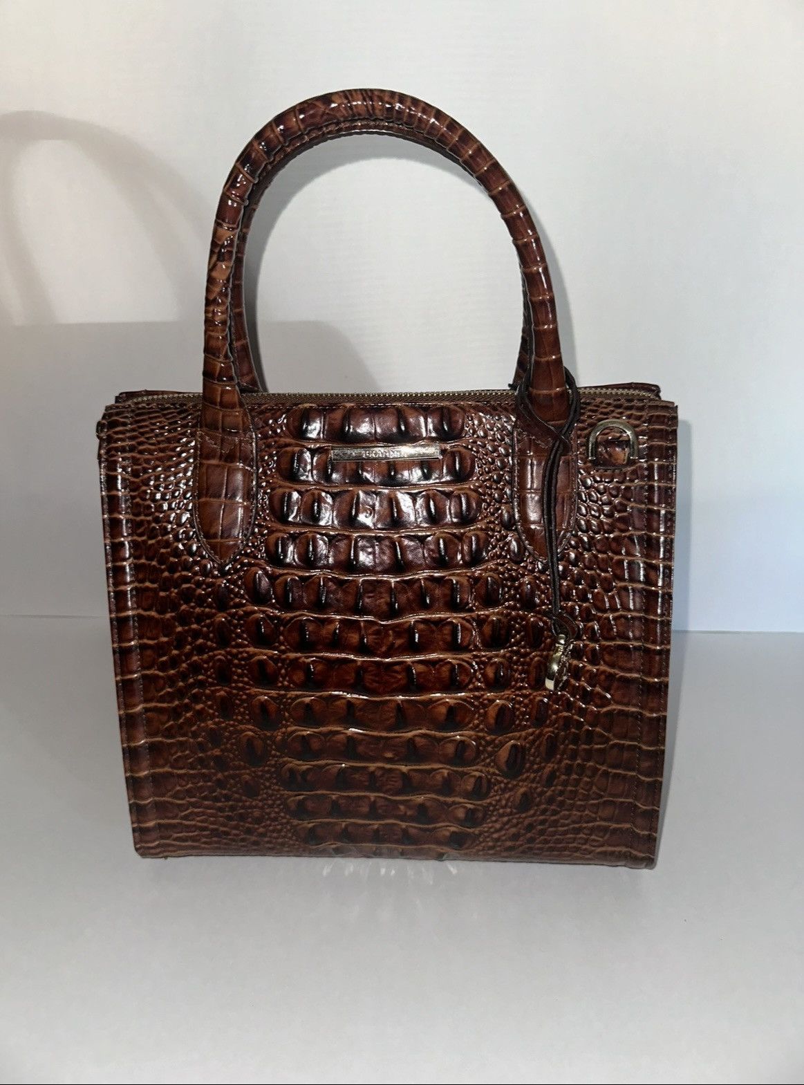 BRAHMIN BRAHMIN Small Caroline NEW Pecan Melbourne Genuine Leather Size ONE SIZE - 2 Thumbnail
