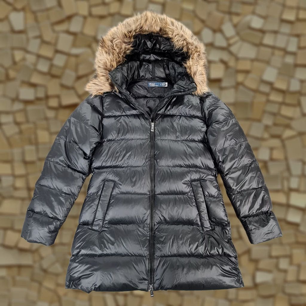 Polo Ralph Lauren Polo Ralph Lauren Womens Jacket Black Medium Faux Fur Down Fill Padded Puffer Size M / US 6-8 / IT 42-44 - 1 Thumbnail