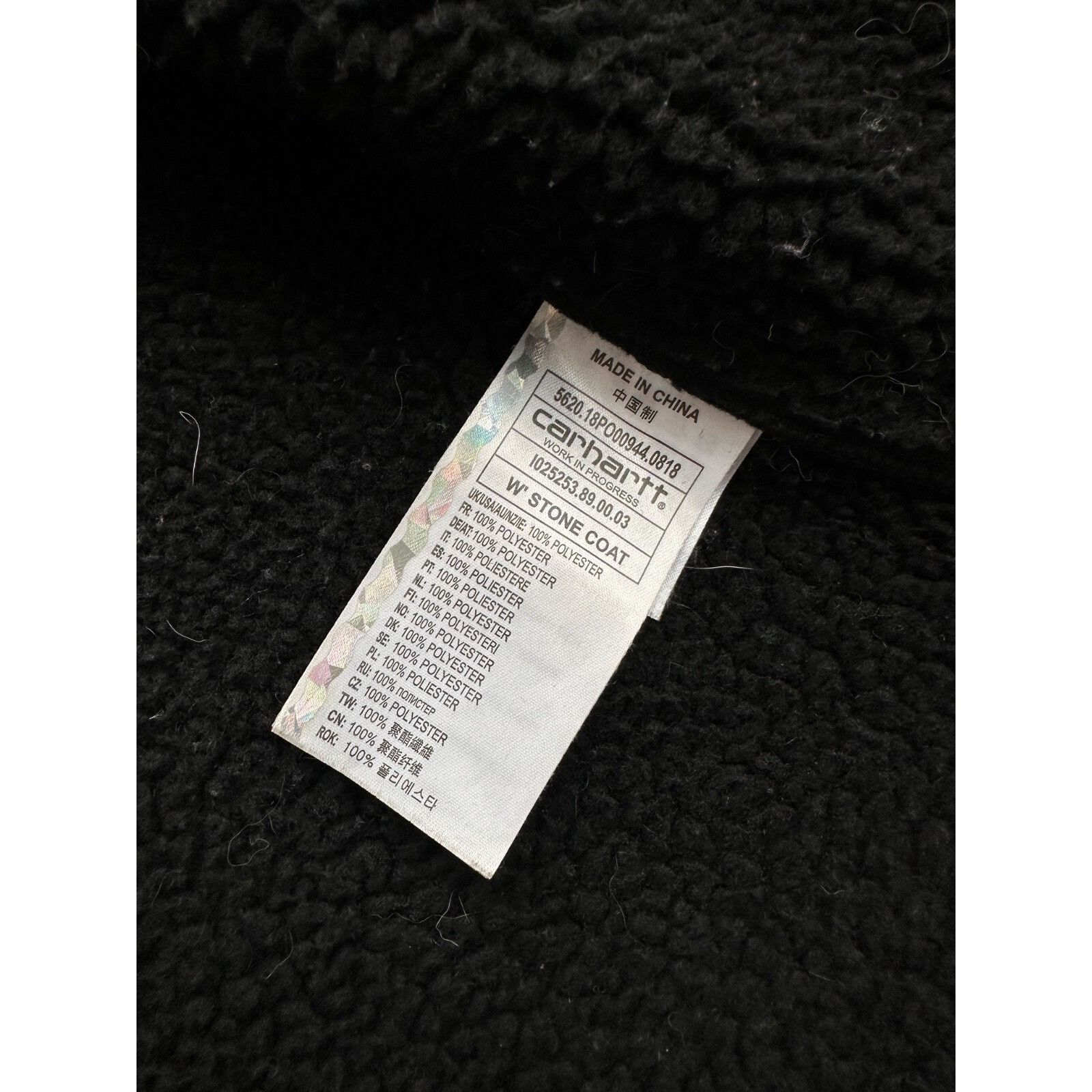 Carhartt Carhartt Women’s Stone Black Faux Sheepskin Coat Size XS / US 0-2 / IT 36-38 - 9 Thumbnail