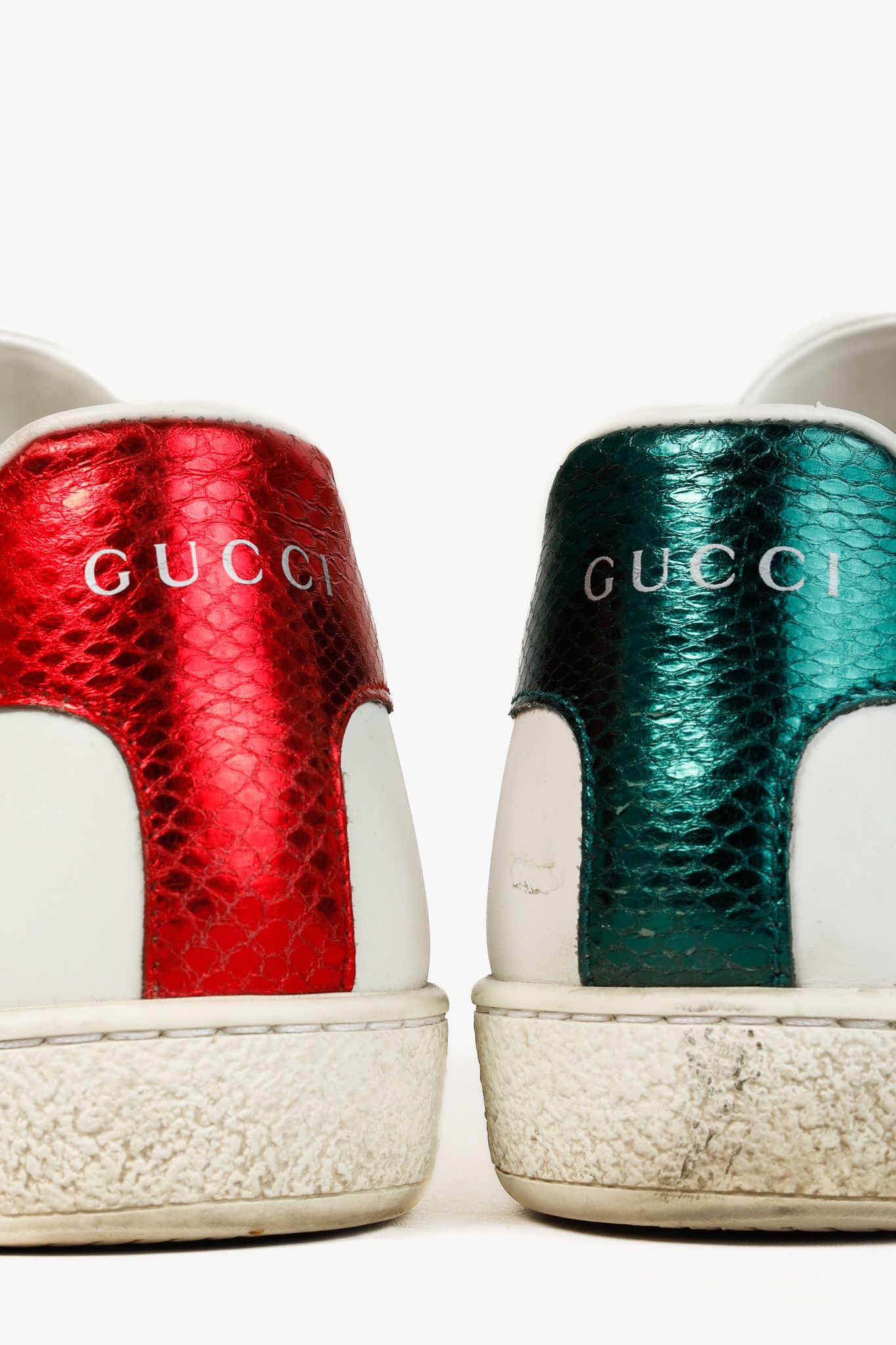 Gucci Gucci Ace Bee Womens White Leather Sneaker Size US 7 / IT 37 - 4 Thumbnail