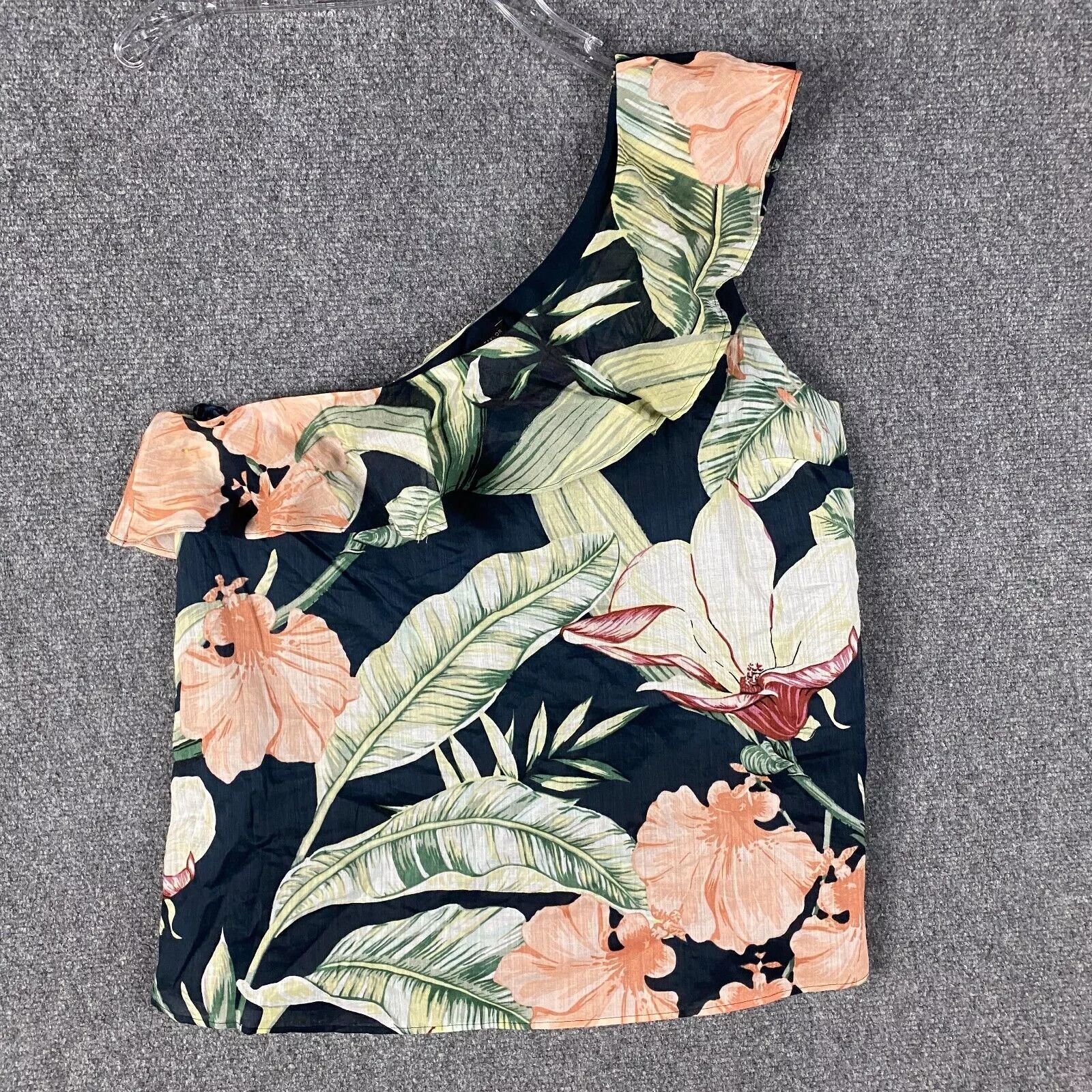 Ann Taylor Ann Taylor Blouse Women's Large One Shoulder NWT Floral Size L / US 10 / IT 46 - 1 Thumbnail