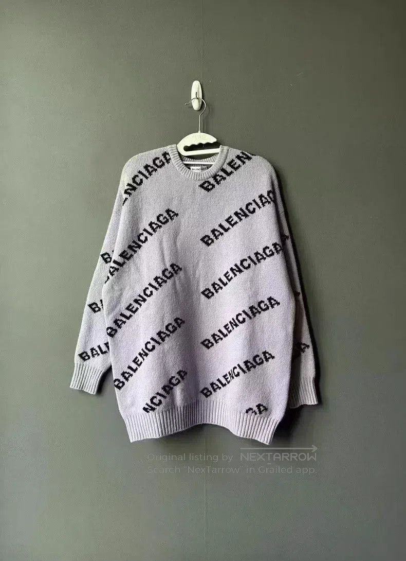 Balenciaga Balenciaga Eggplant Purple Splash Knitwear Size US XS / EU 42 / 0 - 1 Thumbnail