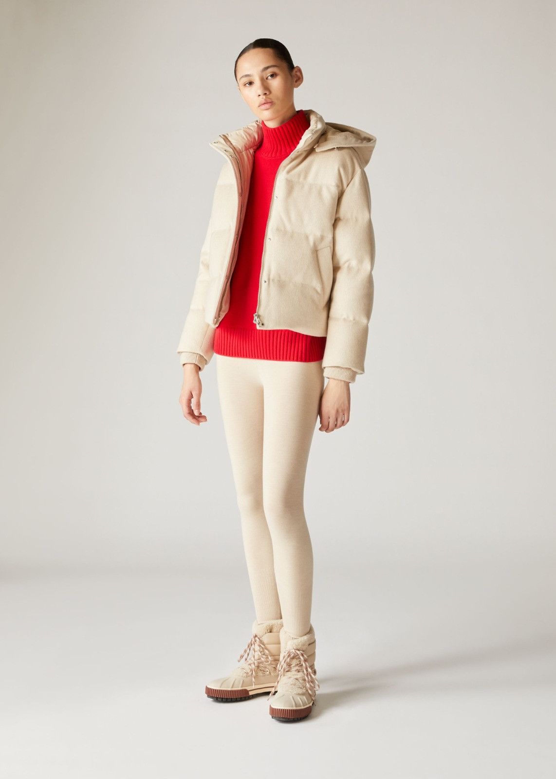 Loro Piana o1srvl11e0125 Gentle Wool Leggings in Ivory Size 30" / US 8 / IT 44 - 4 Thumbnail