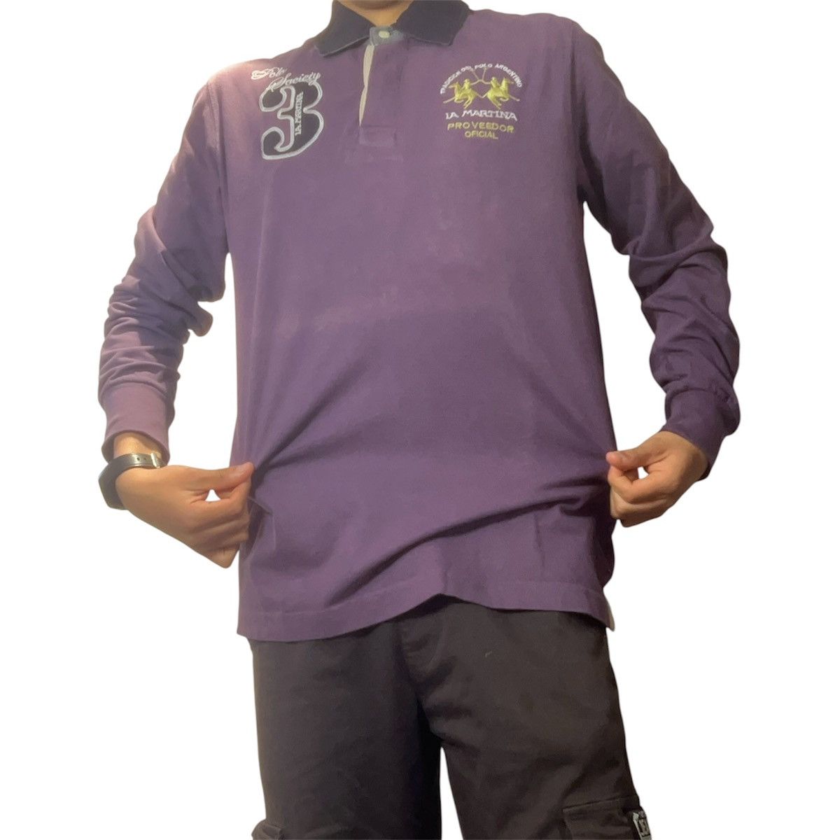 La Martina La Martina Polo Rugby Shirt 2006 Purple Size M Rare Vintage Size US M / EU 48-50 / 2 - 4 Thumbnail