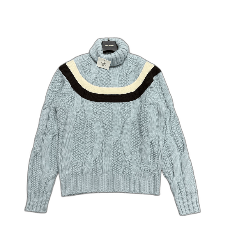 Hermes Hermes Cashmere Knitted Sweater in Blue-yf Size US XL / EU 56 / 4 - 1 Thumbnail