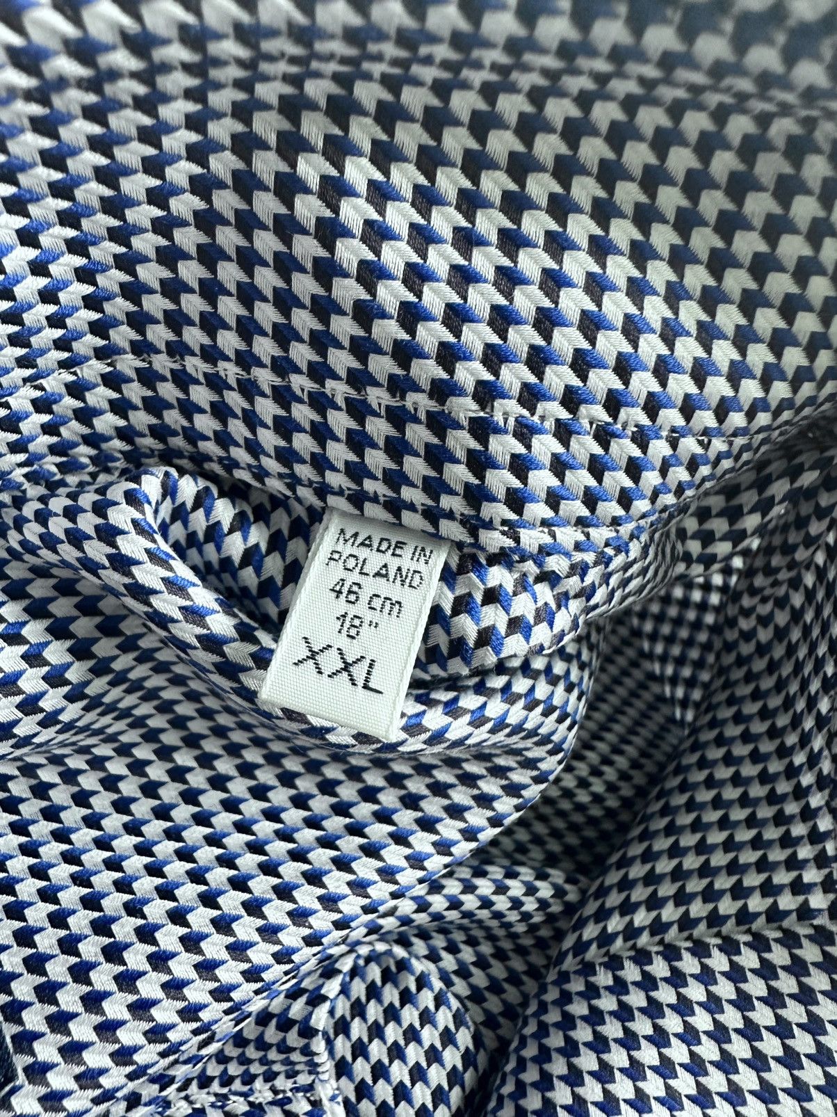 Other Emanuel Berg Dress Shirt – Blue/White Micro Pattern – 18/46 Size 46R - 3 Thumbnail