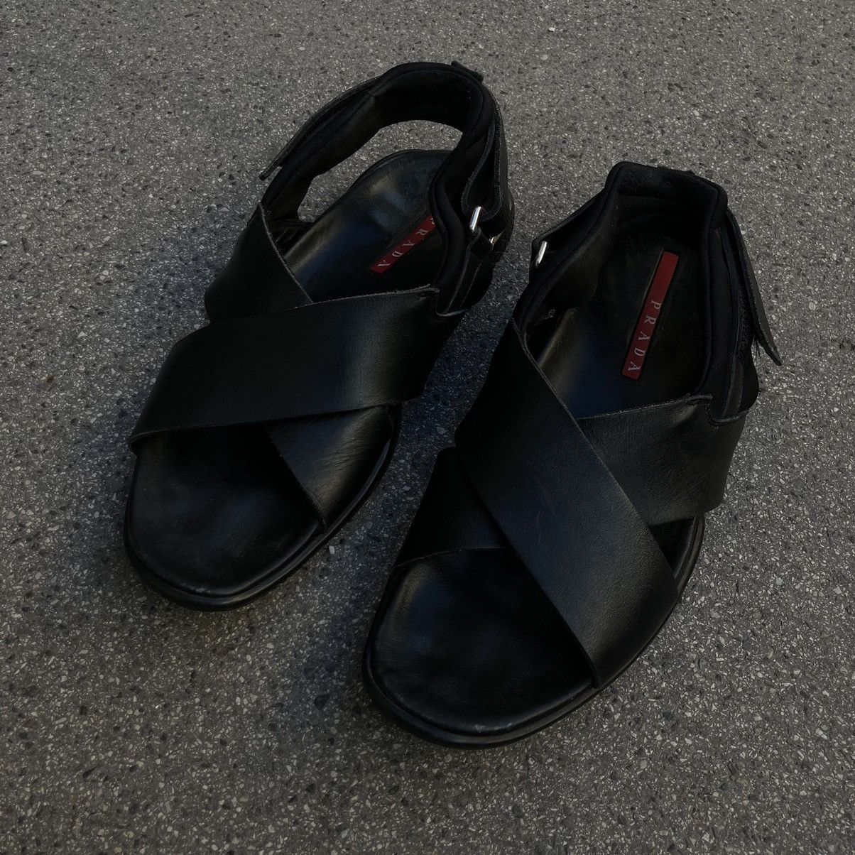 Prada Prada 2000S Black Sandals Size US 10 / EU 43 - 2 Thumbnail