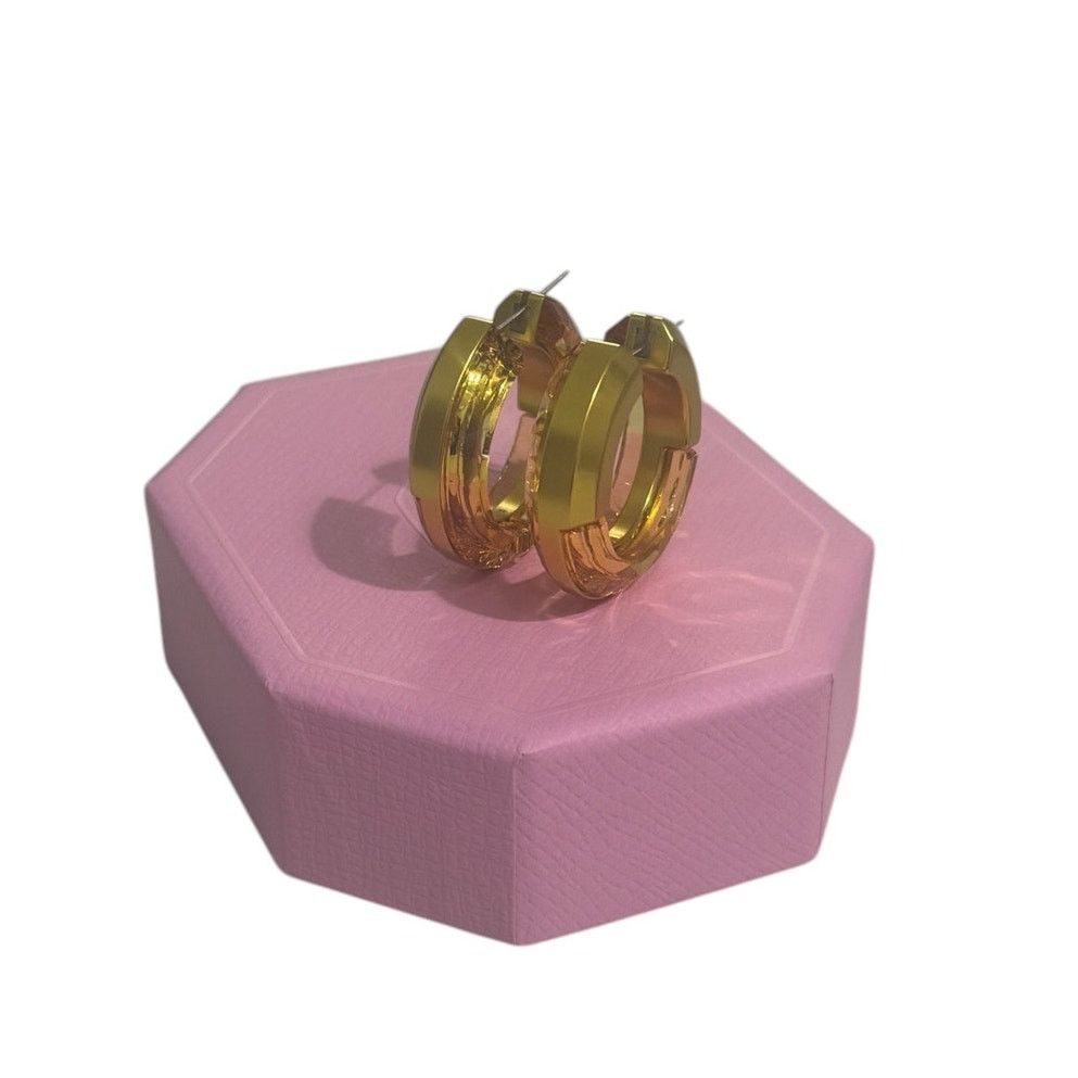 Swarovski Swarovski Women's Hoop Earrings Lucent Yellow Gold Aluminum Size ONE SIZE - 3 Thumbnail