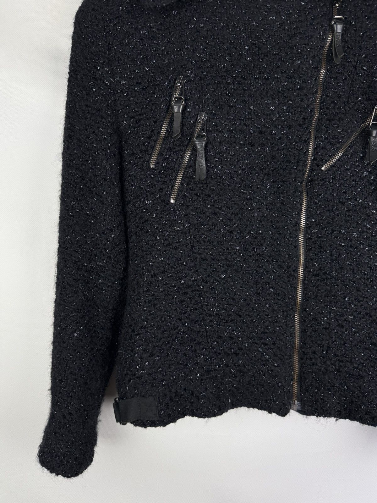 Versace × Versus Versace × Vintage Versus Versace Vintage Ladies Wool Biker Jacket Size 26 / 40 Size S / US 4 / IT 40 - 7 Thumbnail