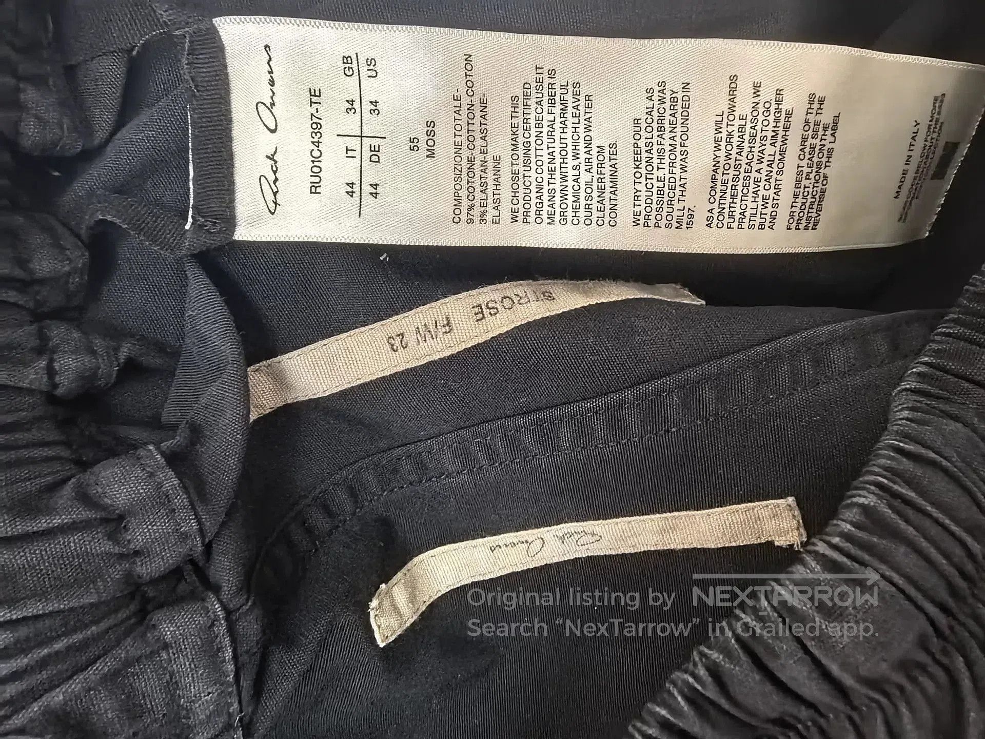 Rick Owens RICK OWENS SS23 Men's Solid Shorts. Size US 28 / EU 44 - 4 Thumbnail