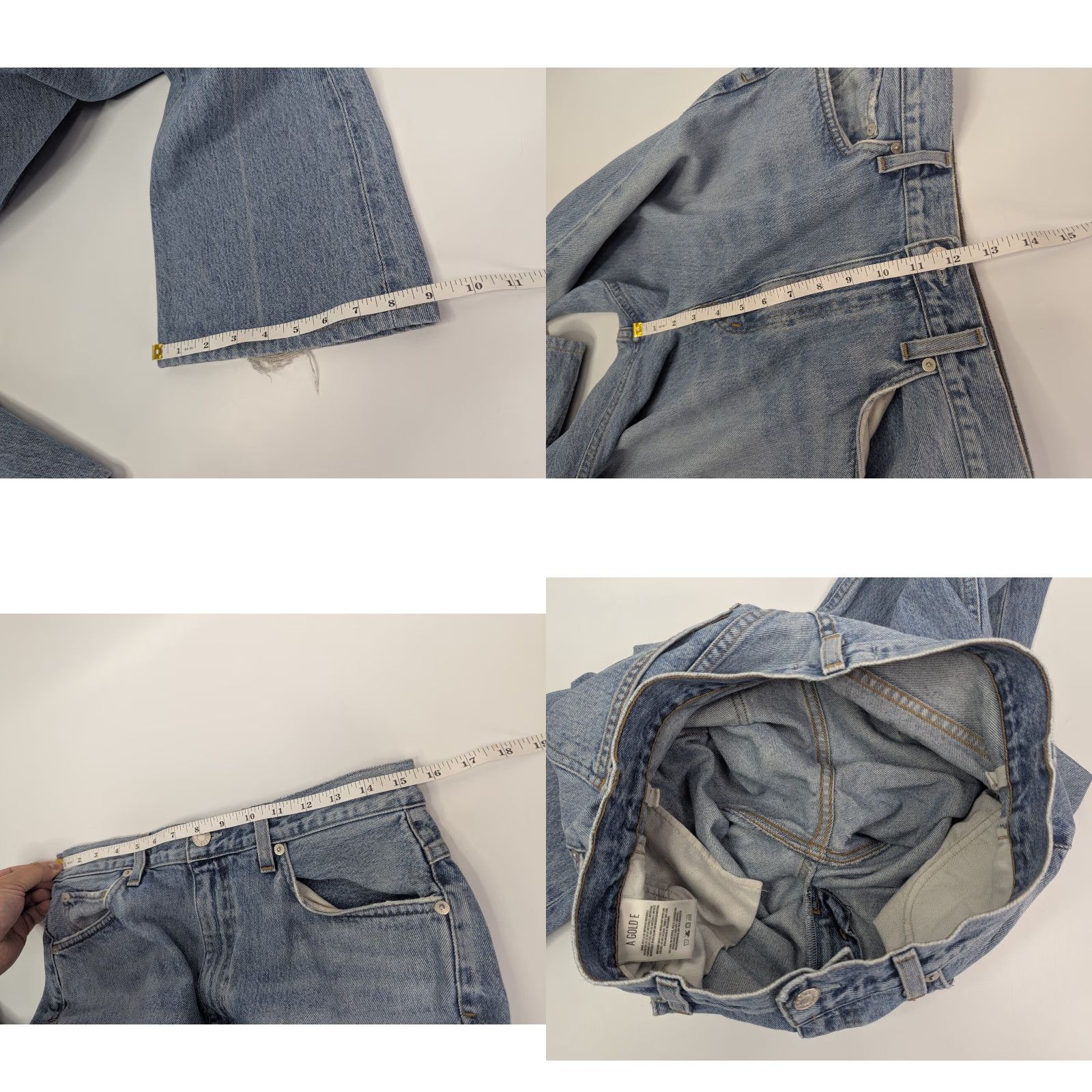 Agolde AGOLDE Jeans Womens 29 Blue Vintage Flare High Rise Organic Cotton Denim Size 29" - 8 Thumbnail