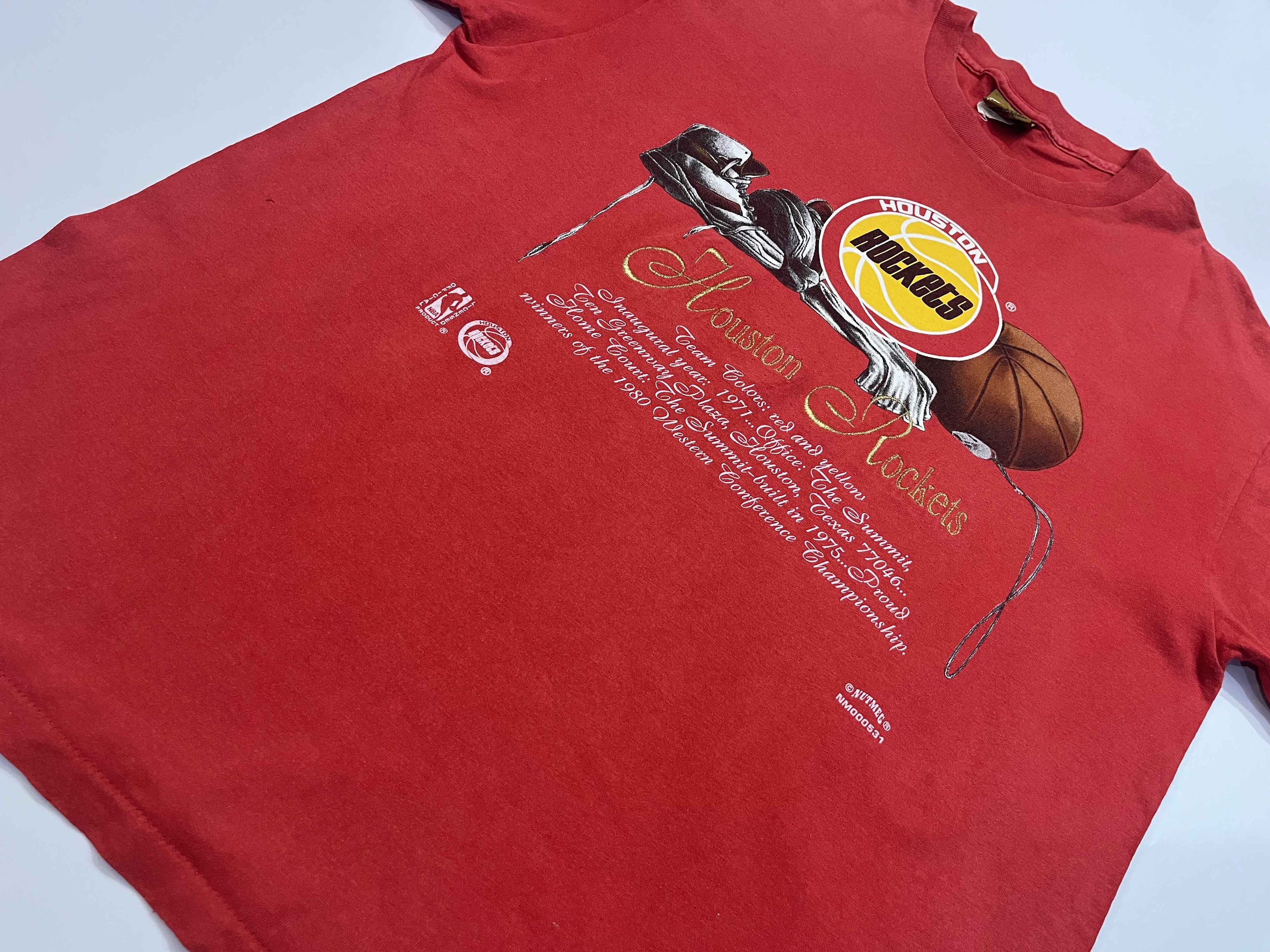 Nutmeg Vintage Nutmeg NBA Houston Rockets Basketball T-Shirt Size US L / EU 52-54 / 3 - 6 Thumbnail