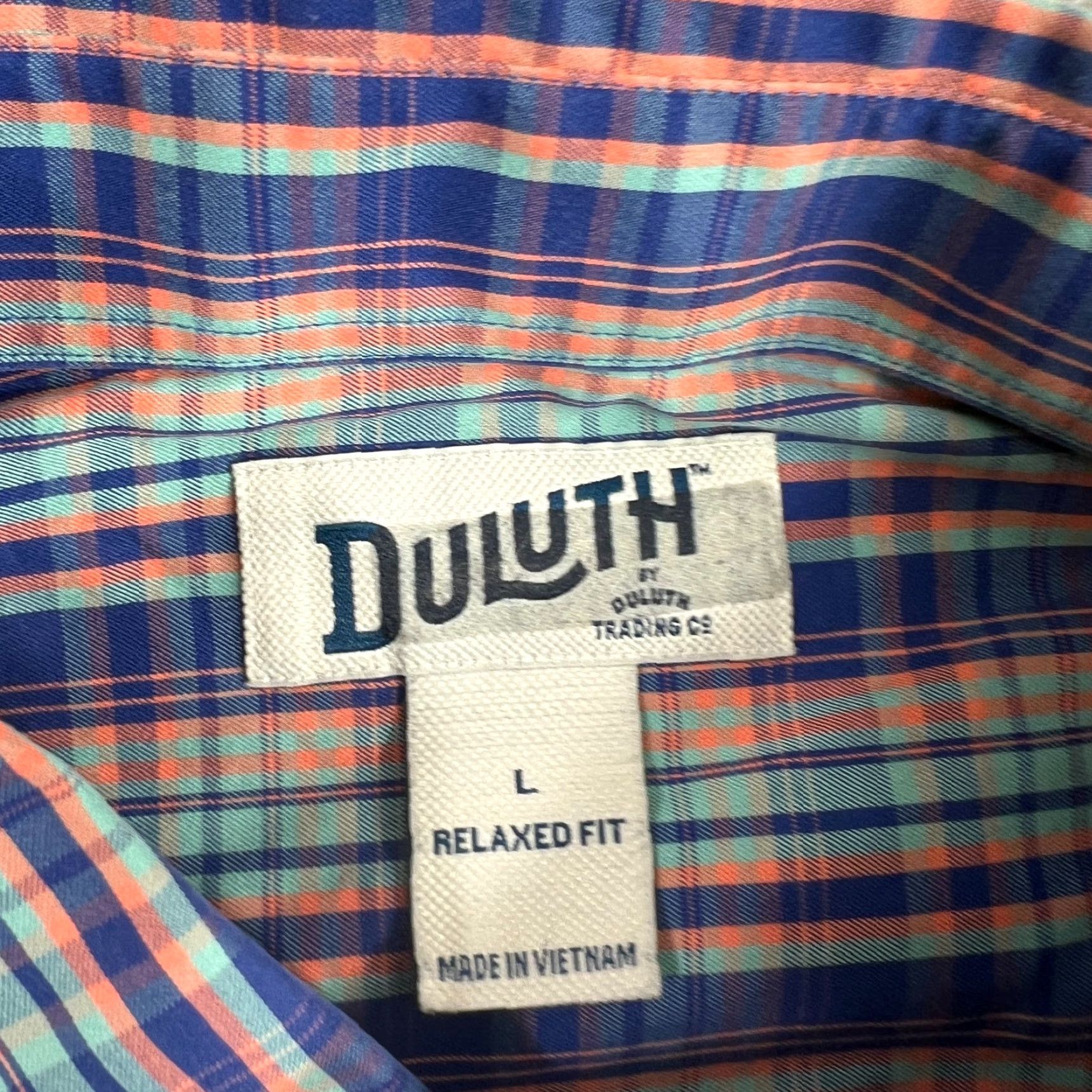 CO Duluth Wrinkle Fighter Multicolor Plaid L/S Shirt Men Regular Large Button-Up Pocketed Cotton Size US L / EU 52-54 / 3 - 3 Thumbnail
