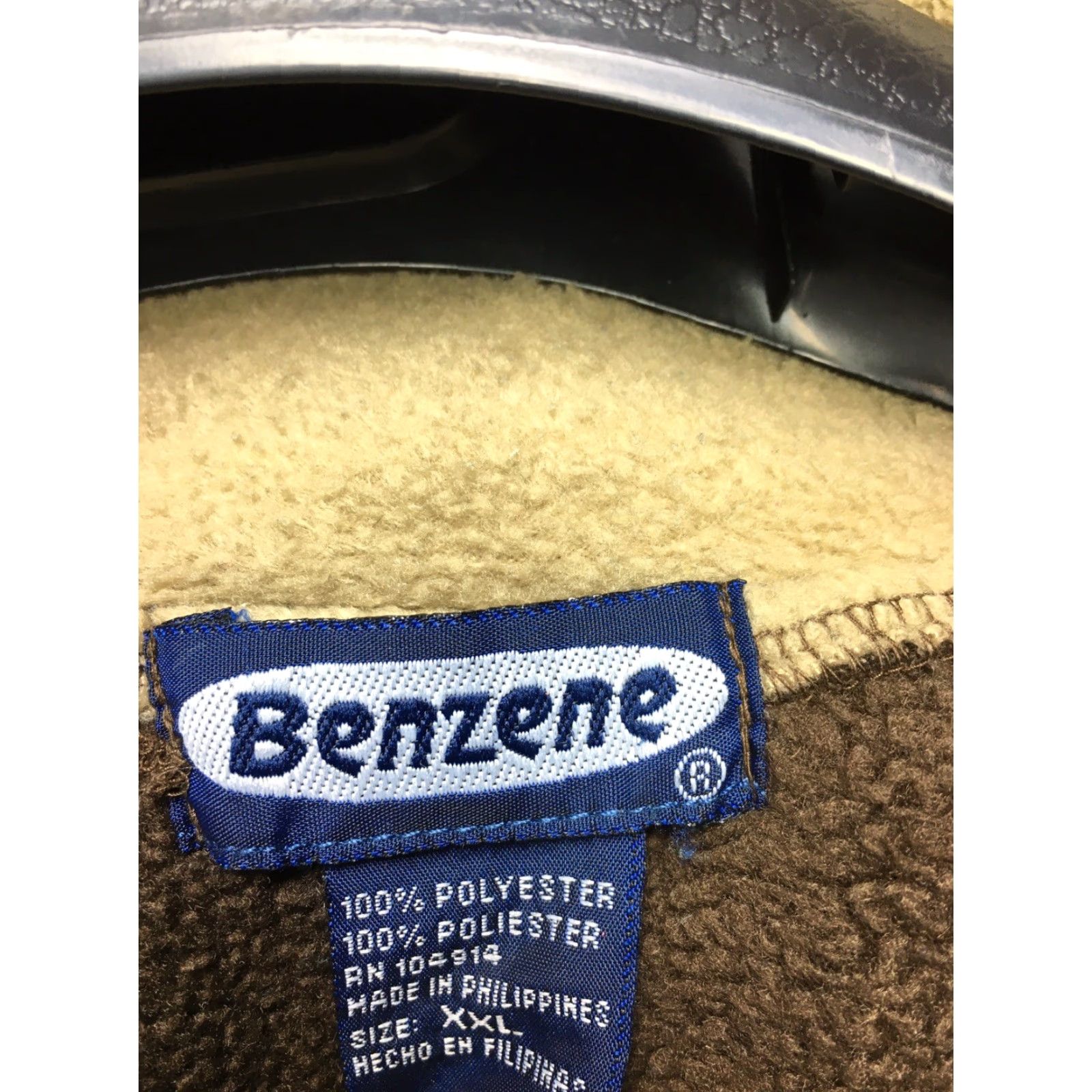 Vintage Benzene Jacket Mens 2XL Brown Long Sleeve 1/4 Zip Fleece Casual Hiking Warm Windbreaker Size US XXL / EU 58 / 5 - 5 Thumbnail