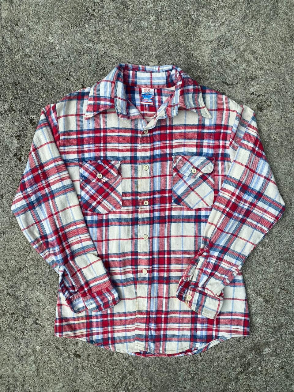Vintage 70s Sears Plaid shirt Size US M / EU 48-50 / 2 - 1 Thumbnail