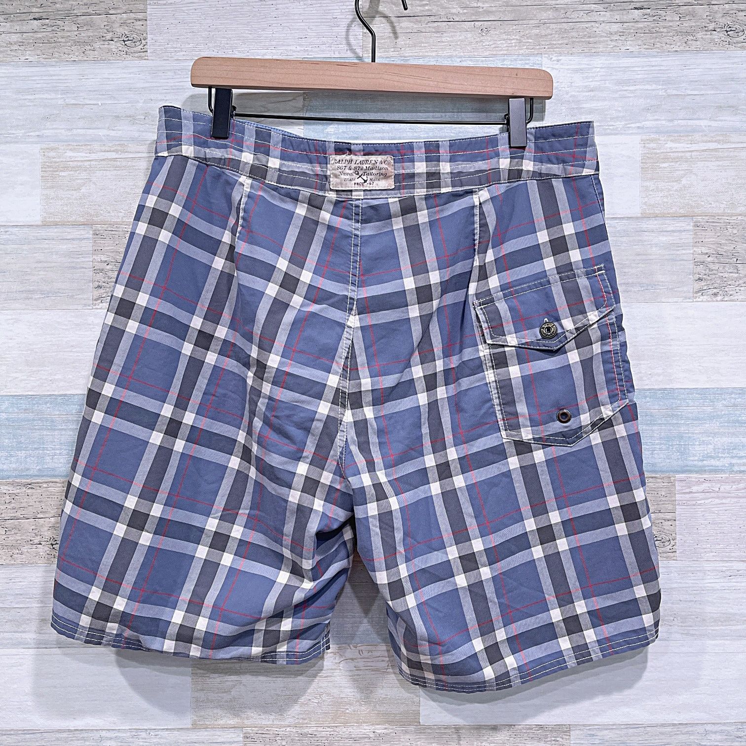 Polo Ralph Lauren POLO Ralph Lauren Plaid Hybrid Board Shorts Blue 8" Swim 34 Size US 34 / EU 50 - 4 Thumbnail