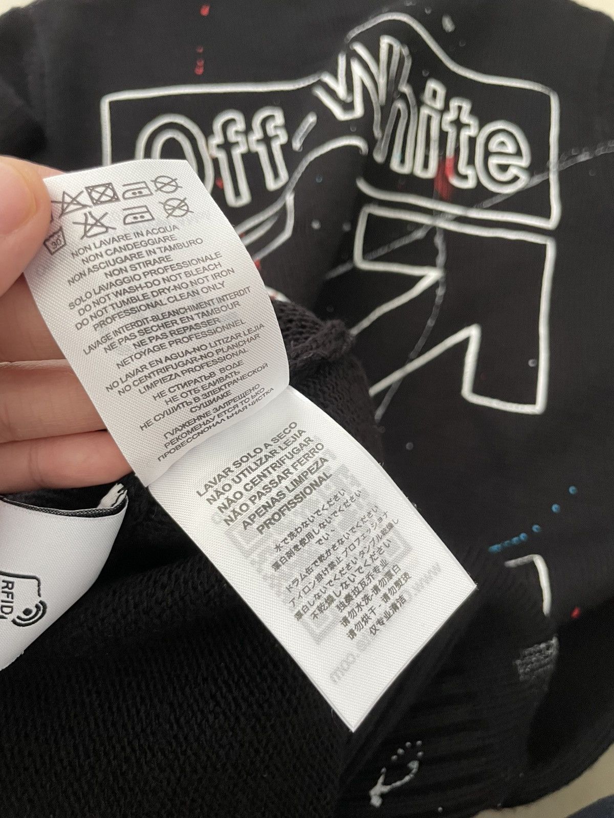 Japanese Brand Off White Sweatshirt with Paint Splash Design Size US M / EU 48-50 / 2 - 9 Thumbnail