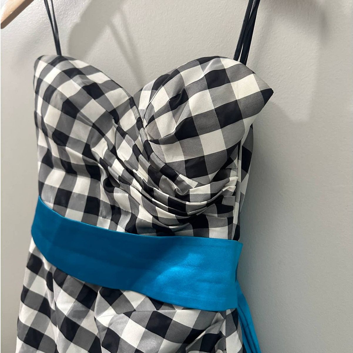 Other HFH Black White Gingham Taffeta Prom Pageant Gown Dress 4 Size S / US 4 / IT 40 - 10 Thumbnail
