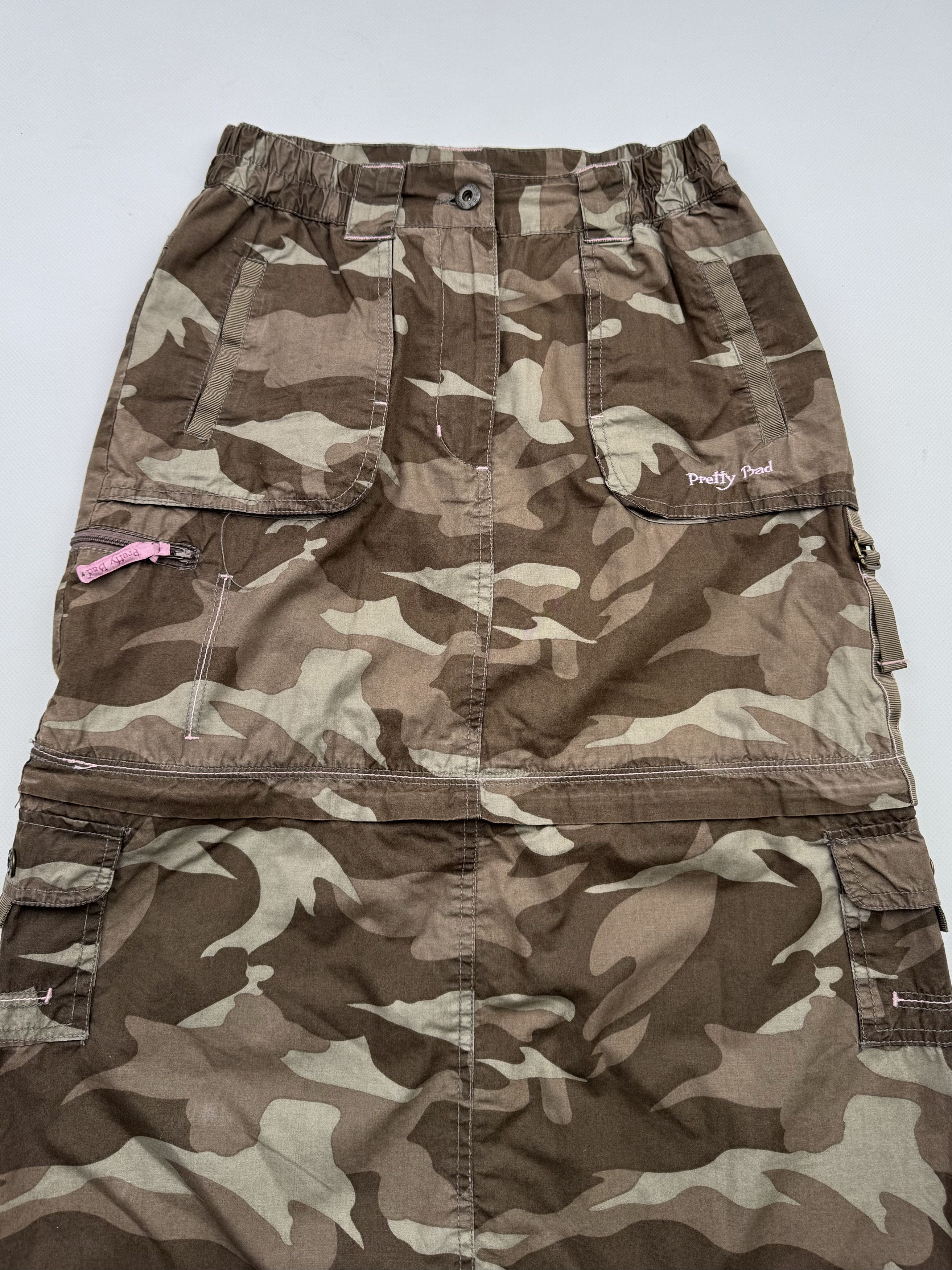 Vintage 90's Military Style Cargo Skirt With Zipped B287(V491)E2 Size 25" / US 0 / IT 36 - 3 Thumbnail