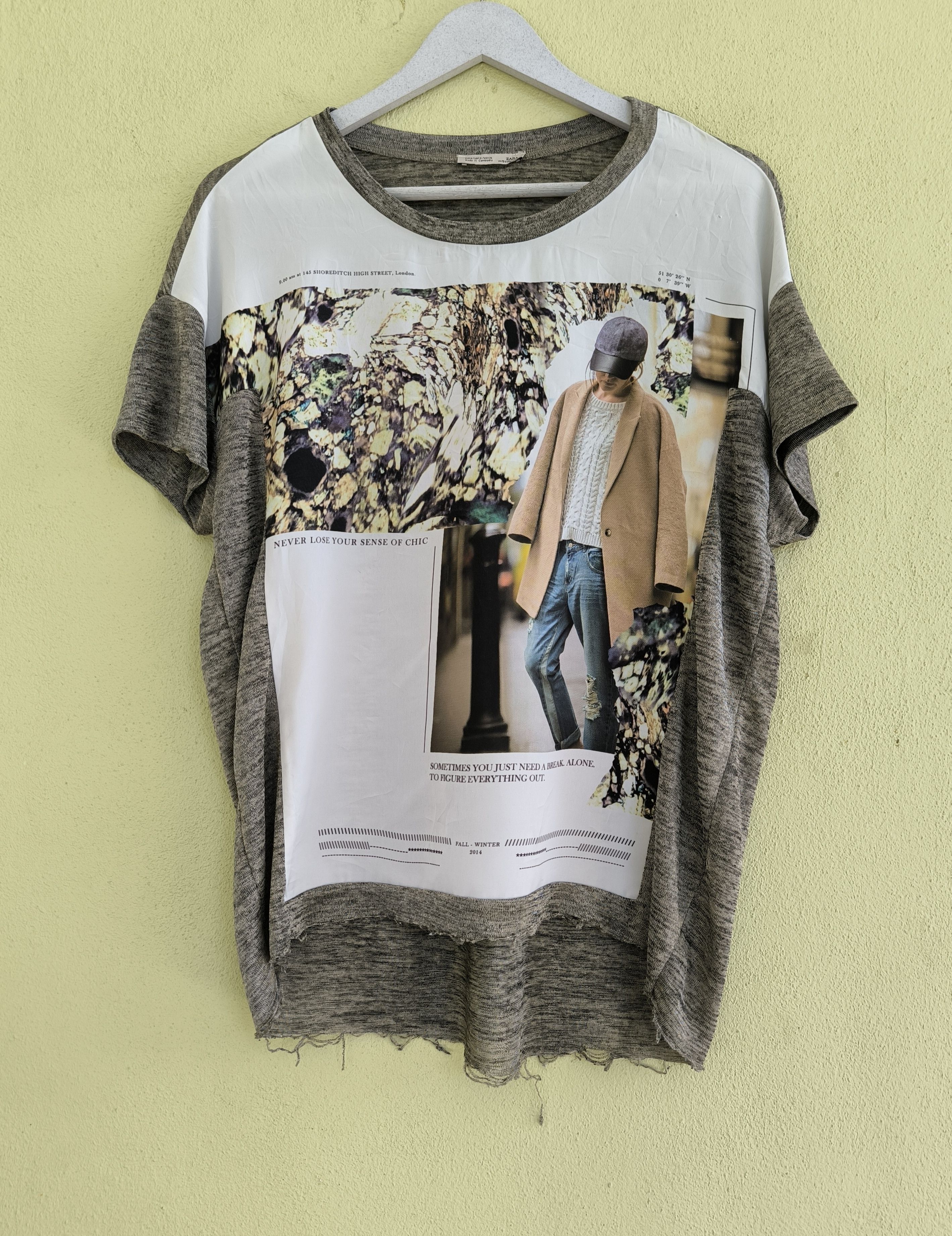 Zara ZARA fall winter 2014 roundneck tee Size S / US 4 / IT 40 - 1 Thumbnail