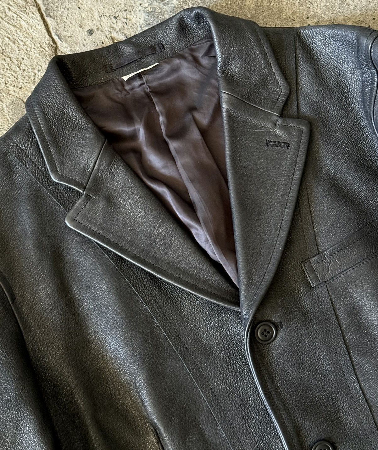 Comme des Garcons Comme Des Garcons Homme - 2007 - Pig Skin Leather Blazer Size US L / EU 52-54 / 3 - 6 Thumbnail