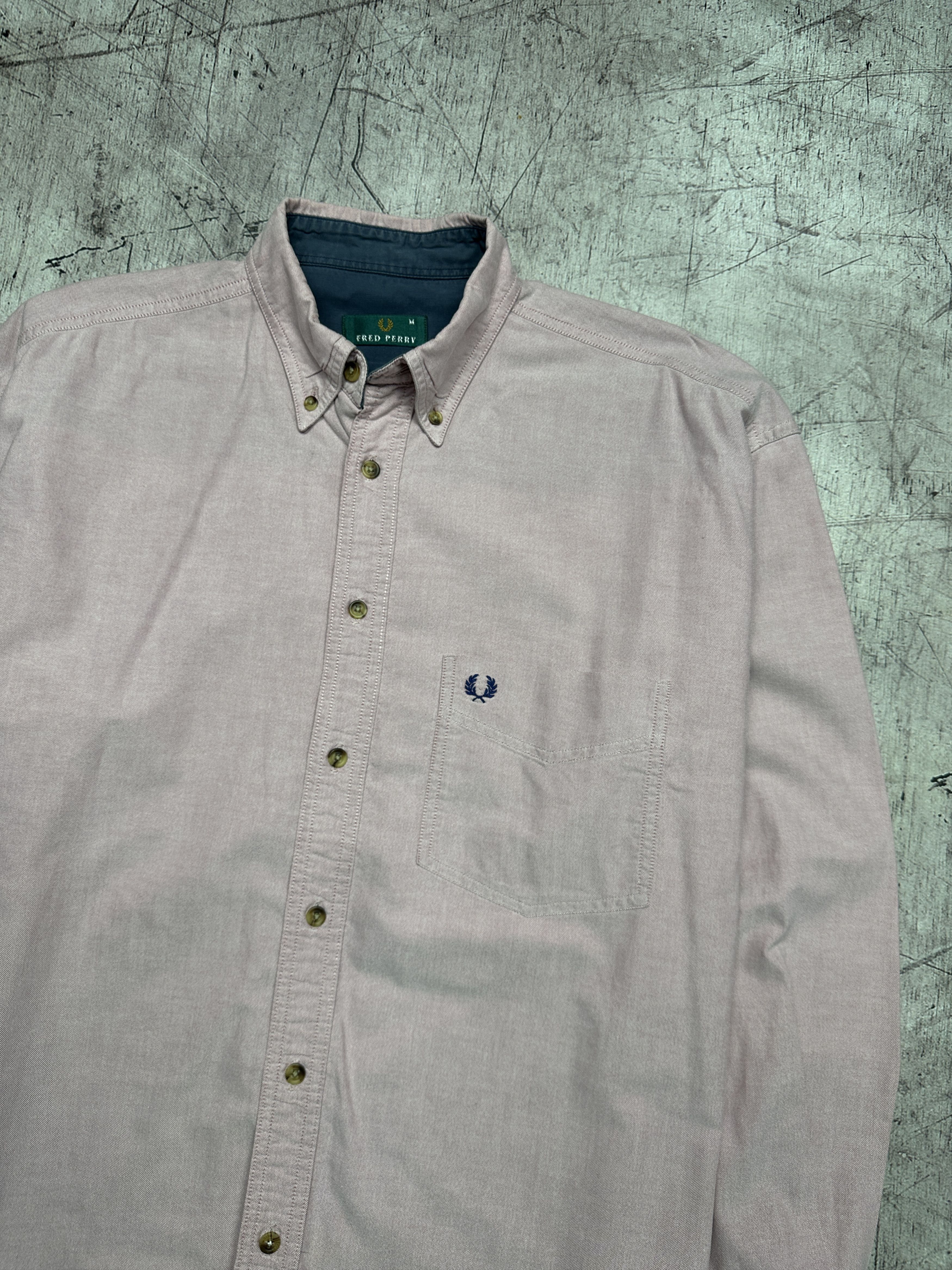 Fred Perry Fred Perry Vintage Mens Long Sleeve Pink Shirt Size US M / EU 48-50 / 2 - 2 Thumbnail