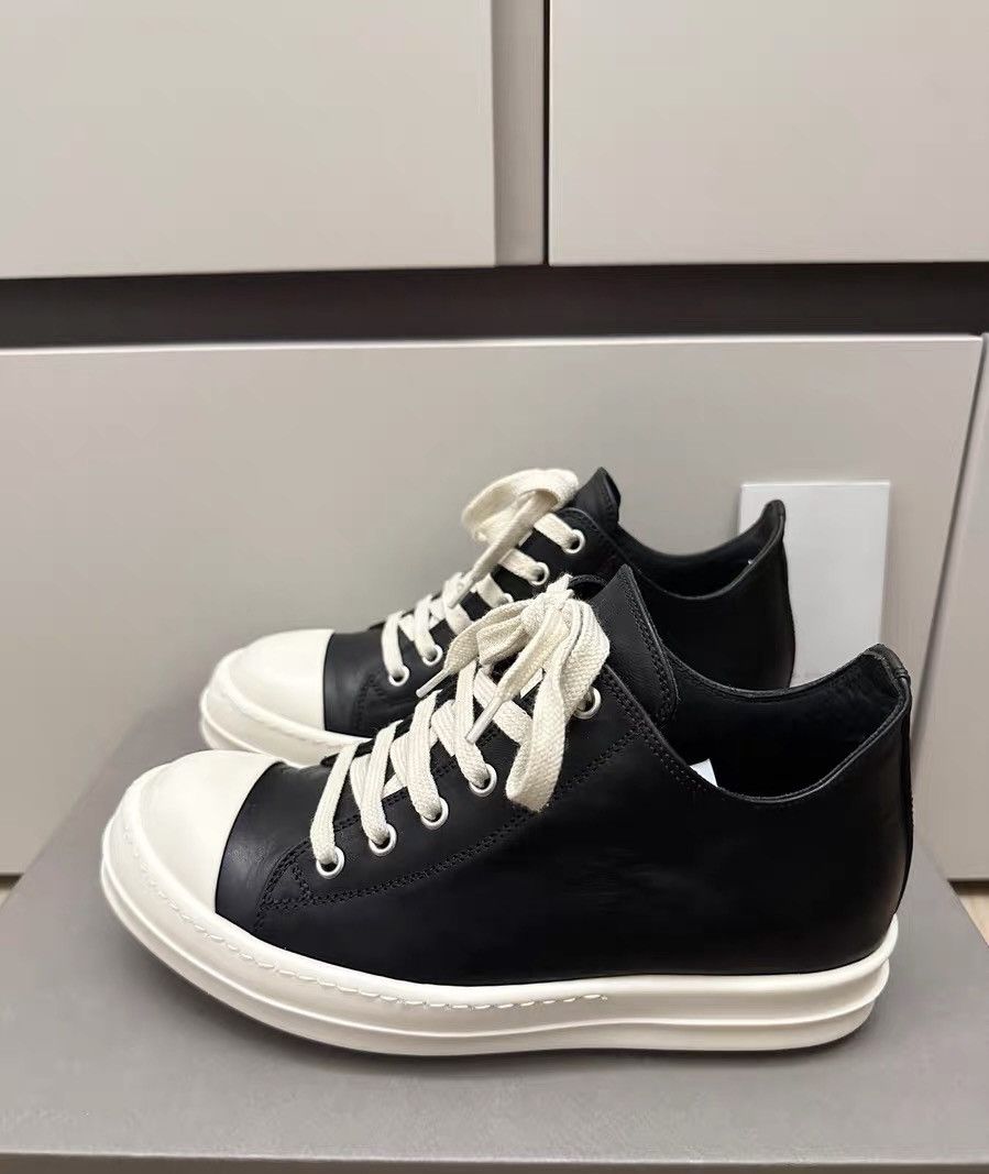 Rick Owens Rick Owens Mainline Leather Low-Top Size US 7 / IT 37 - 4 Thumbnail