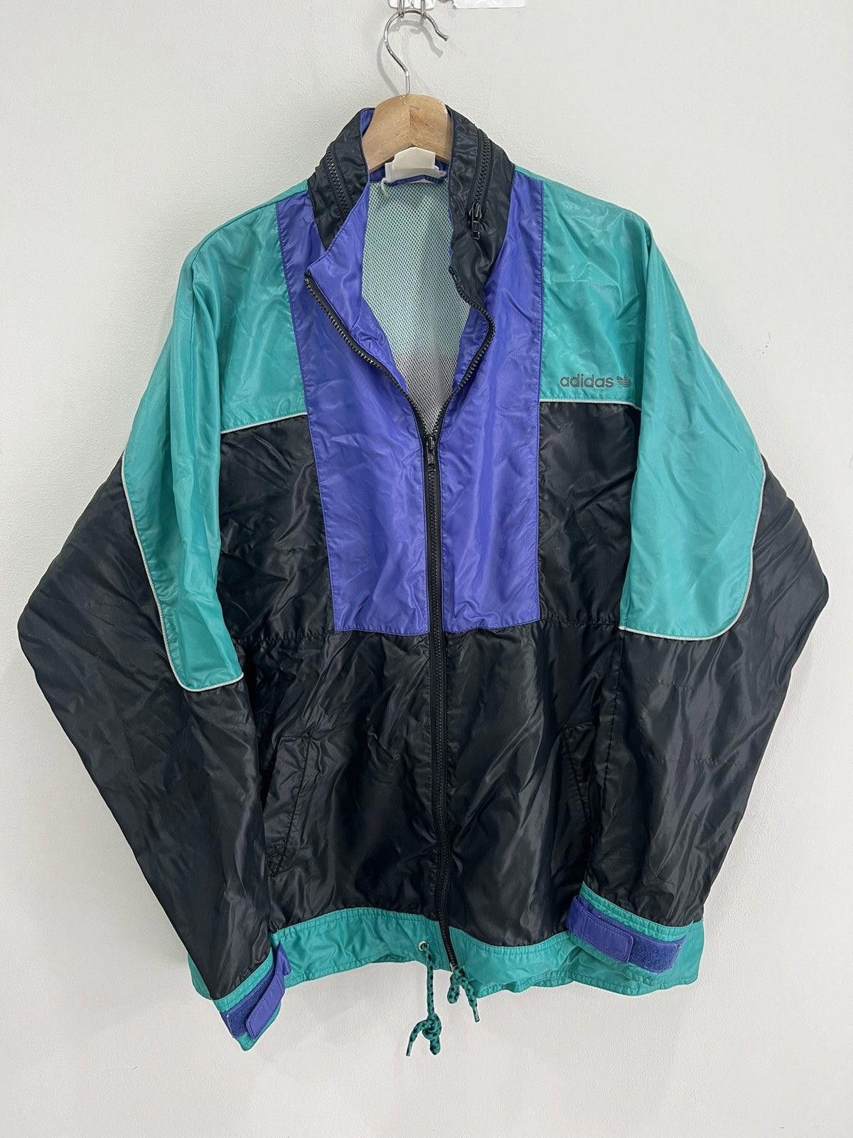 Adidas Vintage Adidas Windbreaker Jacket Zip Up Size US XL / EU 56 / 4 - 1 Thumbnail