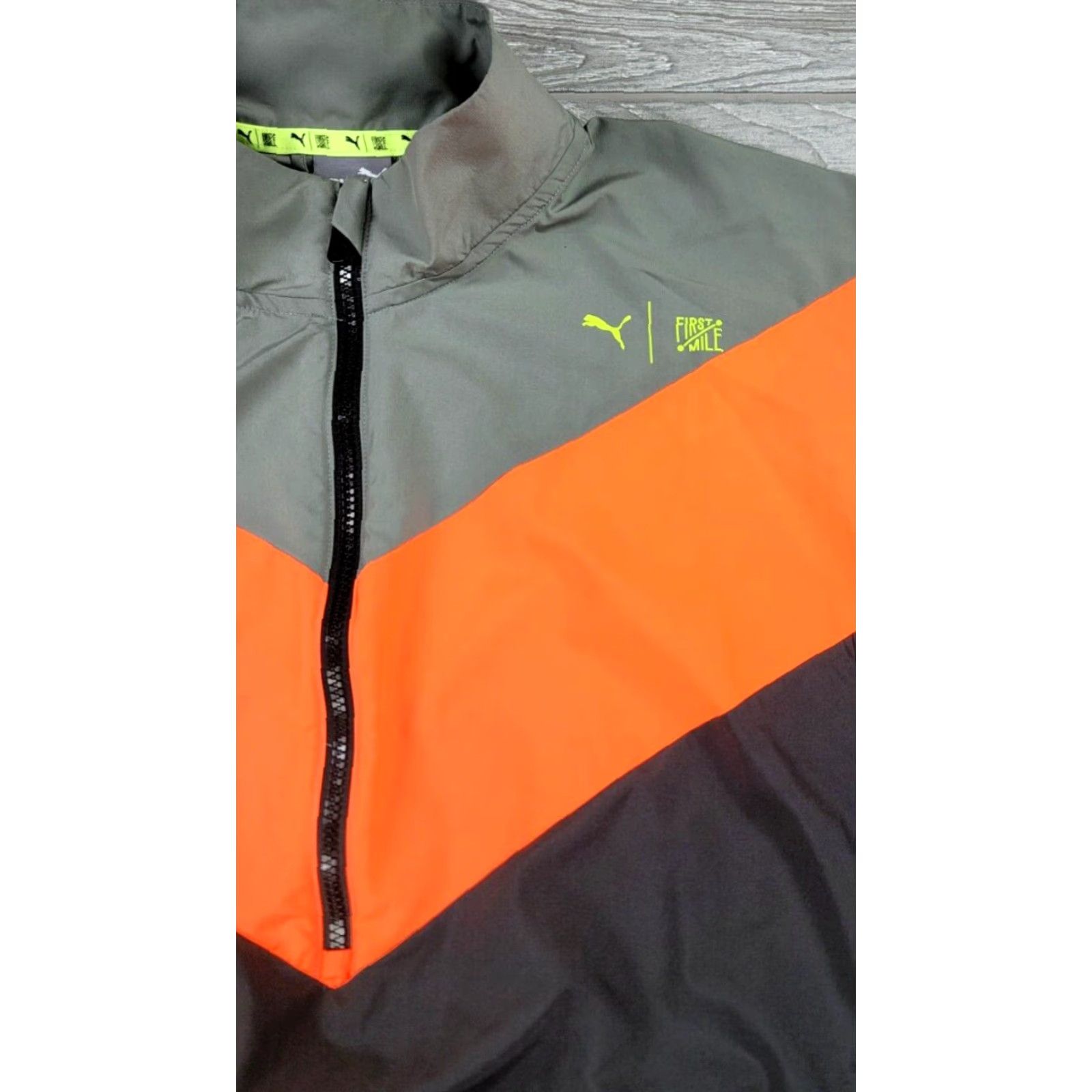 Puma Puma First Mile Track Jacket XL Orange Black Windcell 1/2 Zip Mens Multicolor Shirt Jacket Regular Fit Size US XL / EU 56 / 4 - 3 Thumbnail