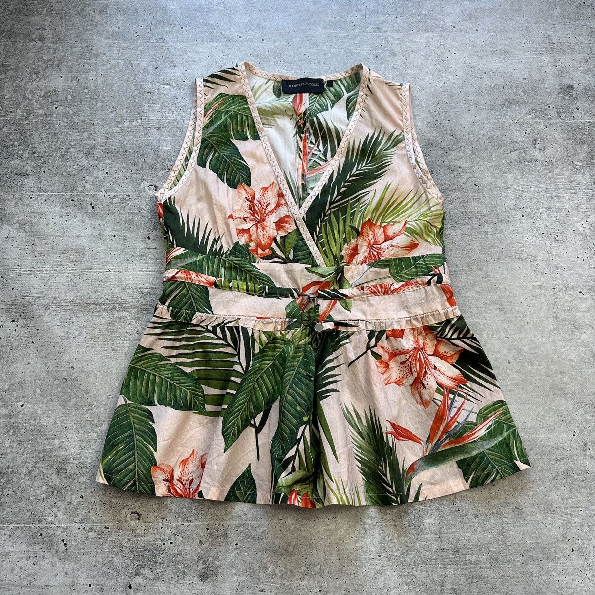Sportmax Sportmax Code Pink Leaf And Floral Print Top Size M / US 6-8 / IT 42-44 - 1 Thumbnail