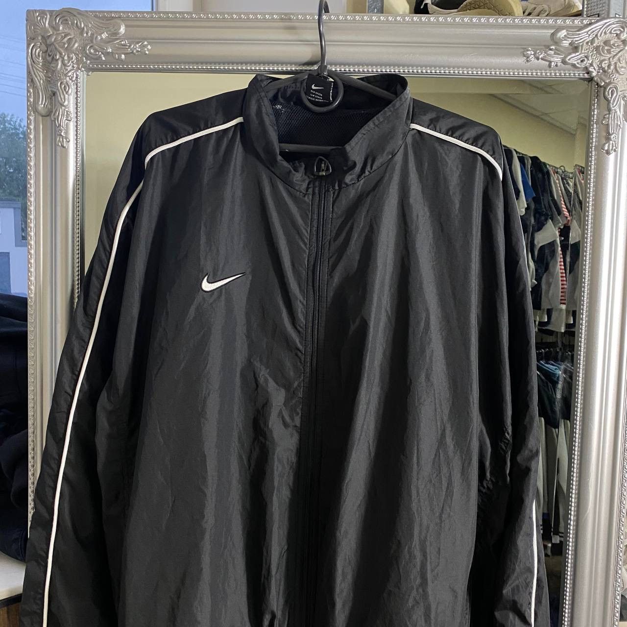 Nike Vintage Y2K Nike Track Jacket Nylon Top Striped Swoosh Size US L / EU 52-54 / 3 - 4 Thumbnail