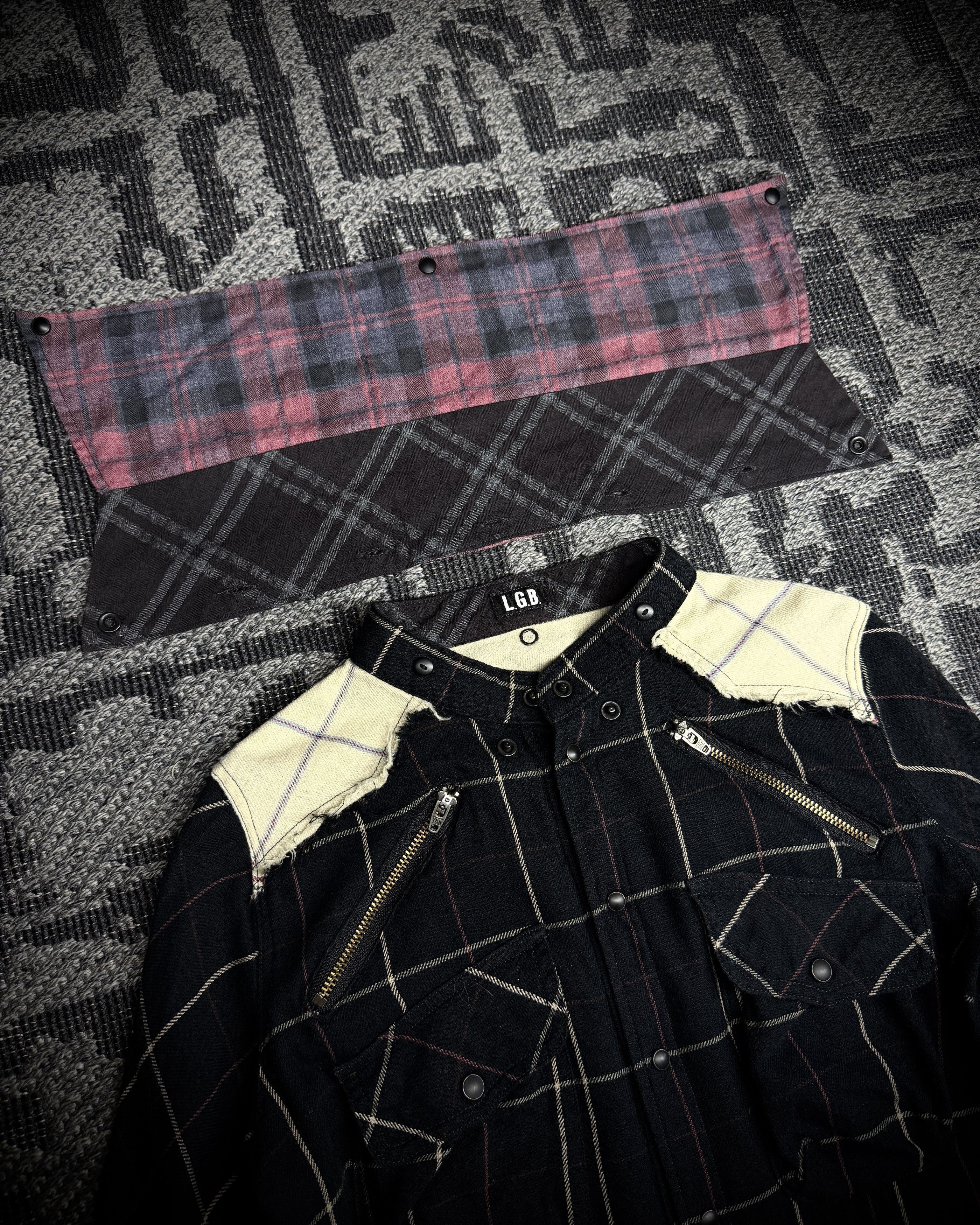Le Grande Bleu (L.G.B.) LGB Patchwork Asymmetric Flare Shirt Size US S / EU 44-46 / 1 - 6 Thumbnail