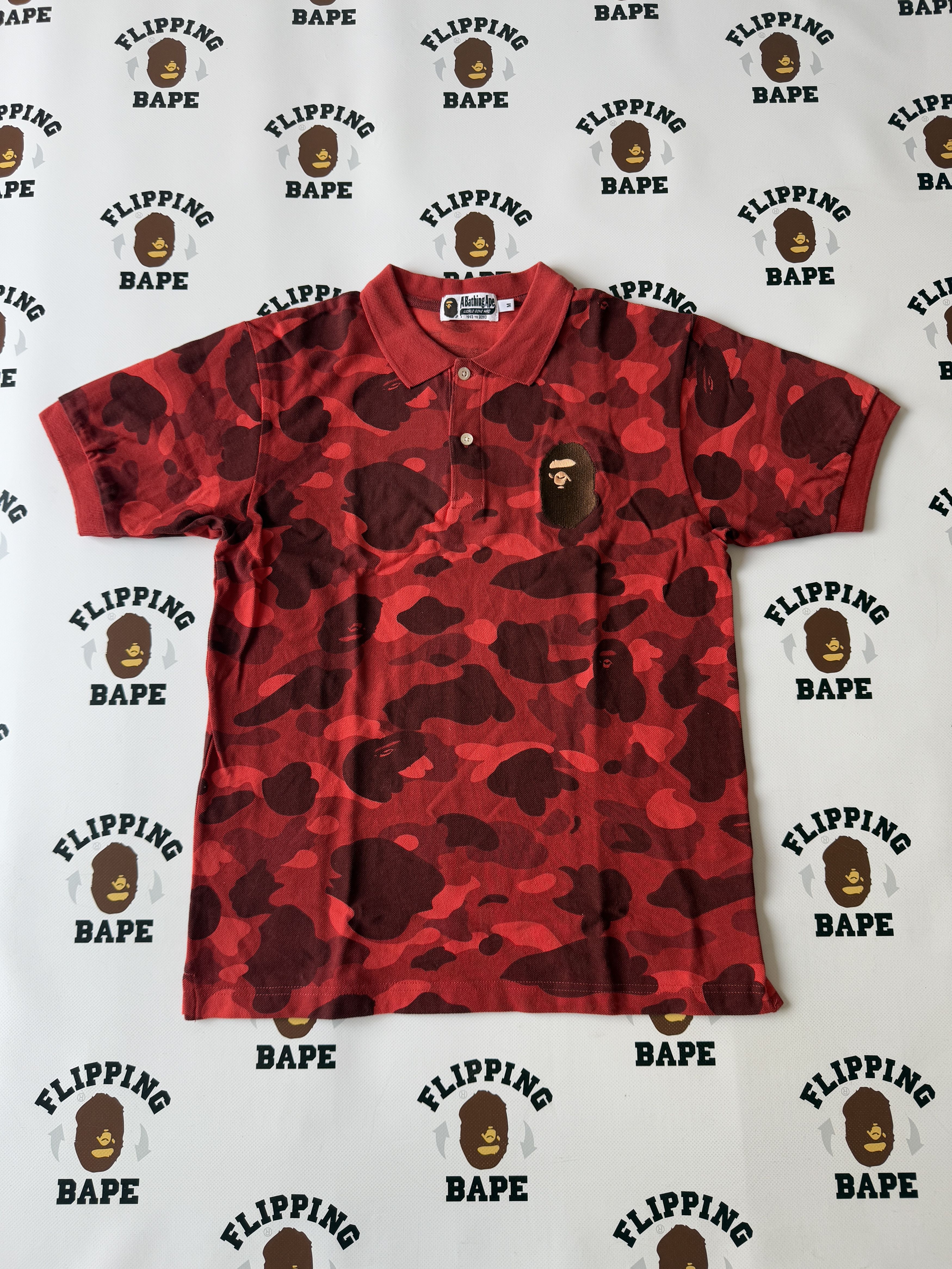 Bape Mix Camo Relaxed Side Shark Polo | Grailed