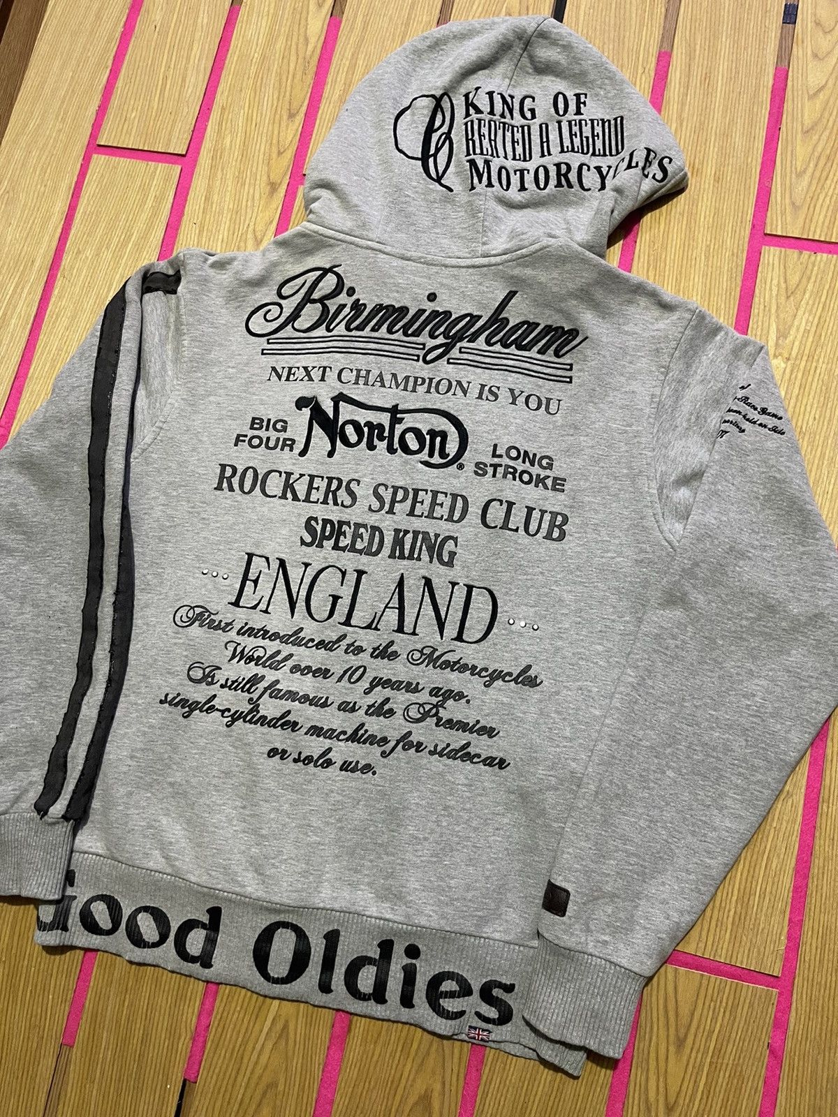 If Six Was Nine NORTON Y2K ZIPPER HOODIE with full embroidery motif Size US L / EU 52-54 / 3 - 2 Thumbnail
